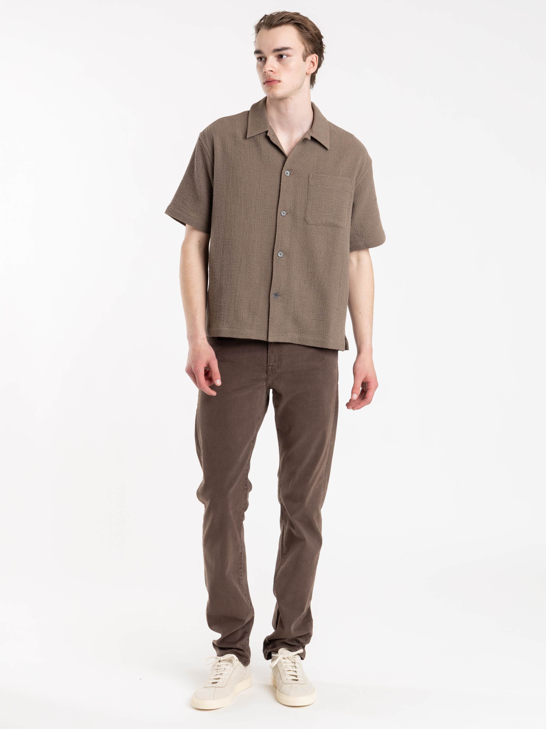 Warm Grey Open Weave Shirt