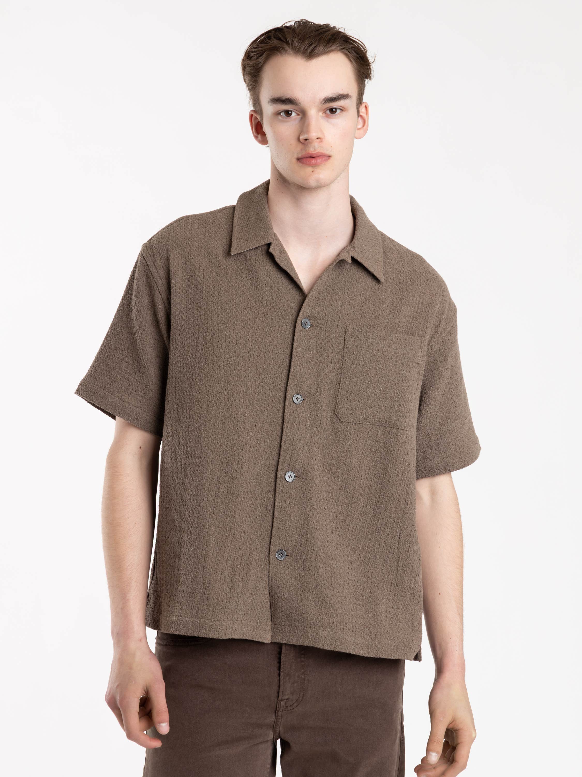 Warm Grey Open Weave Shirt