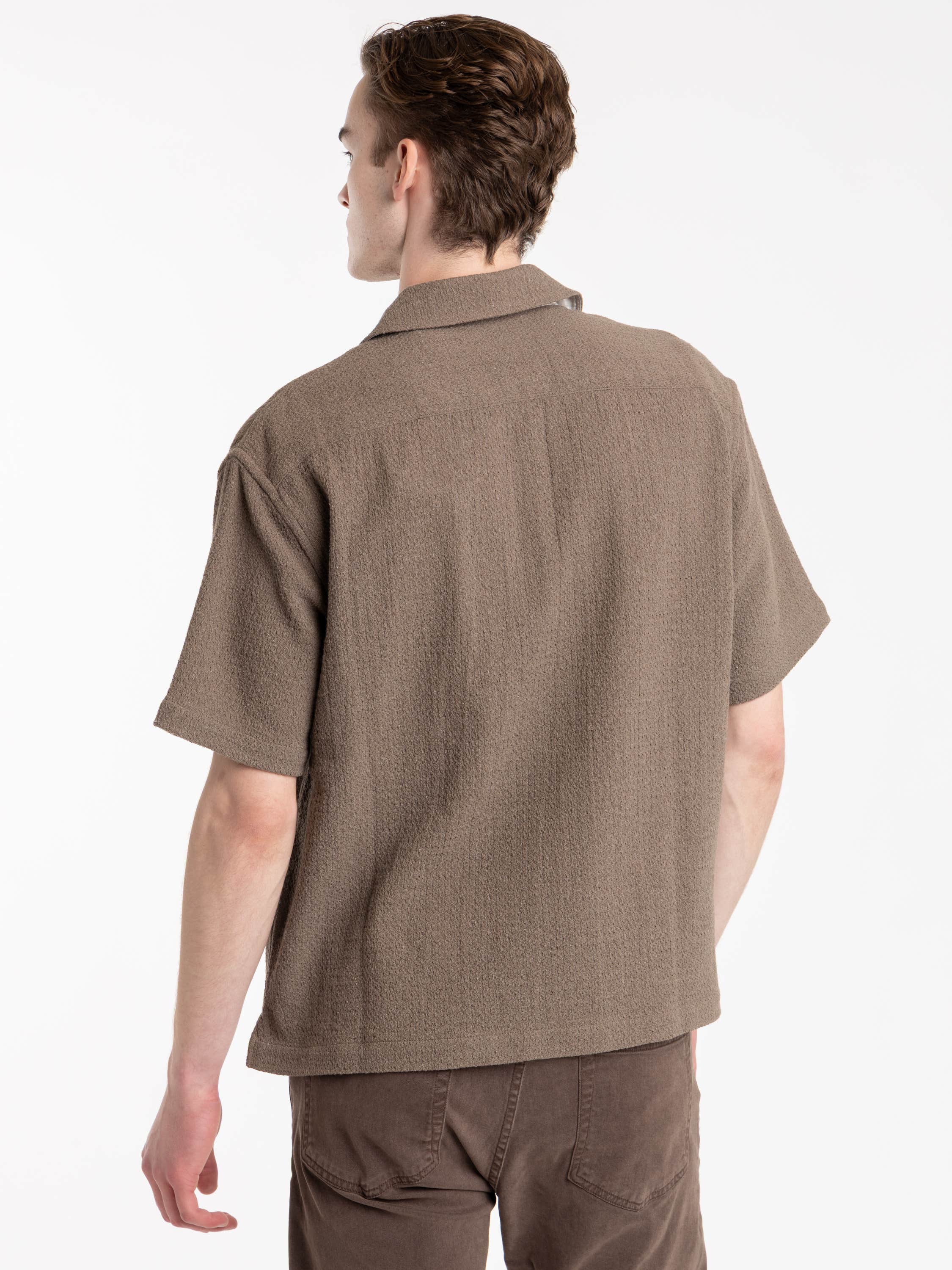 Warm Grey Open Weave Shirt