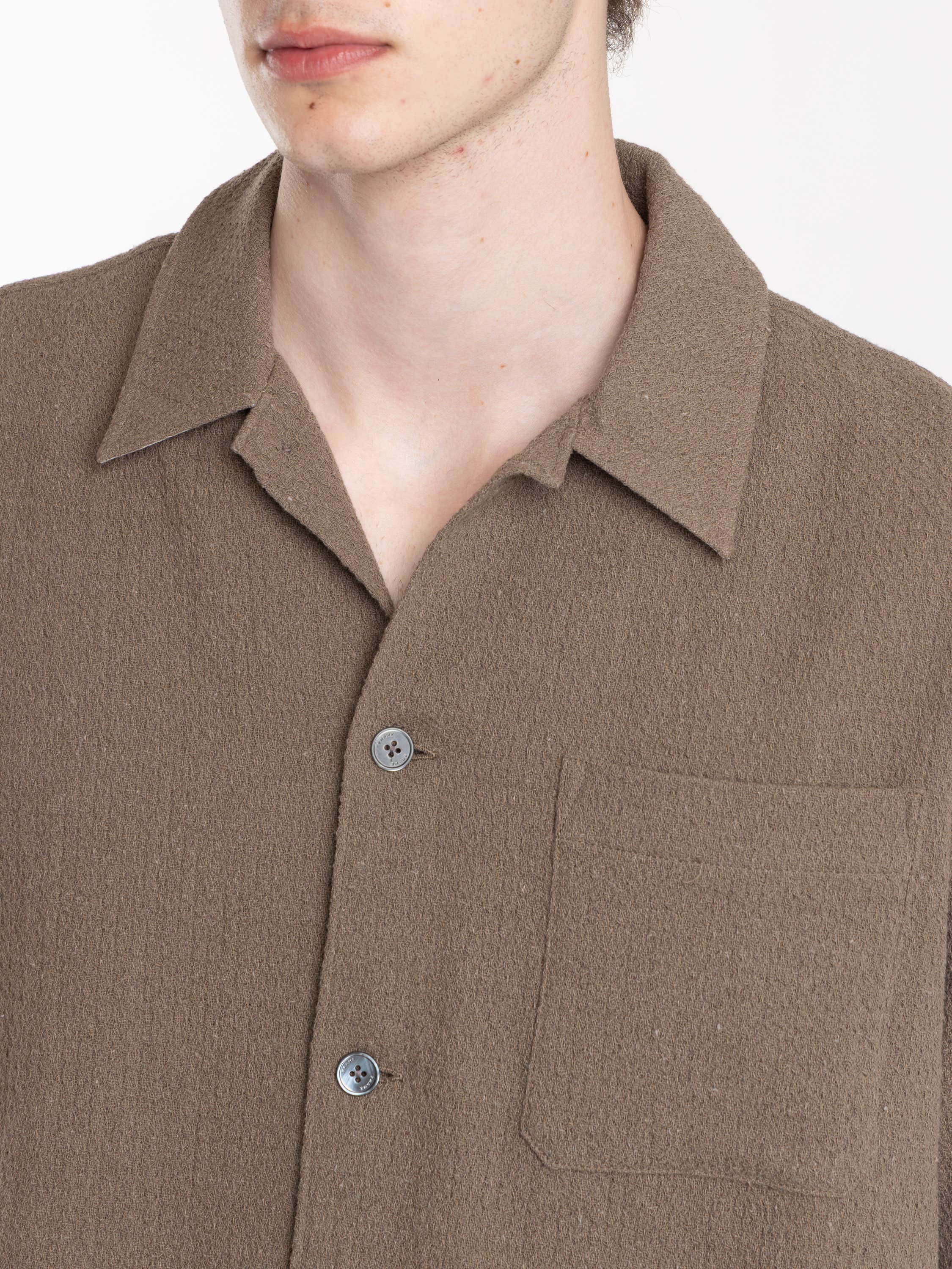 Warm Grey Open Weave Shirt
