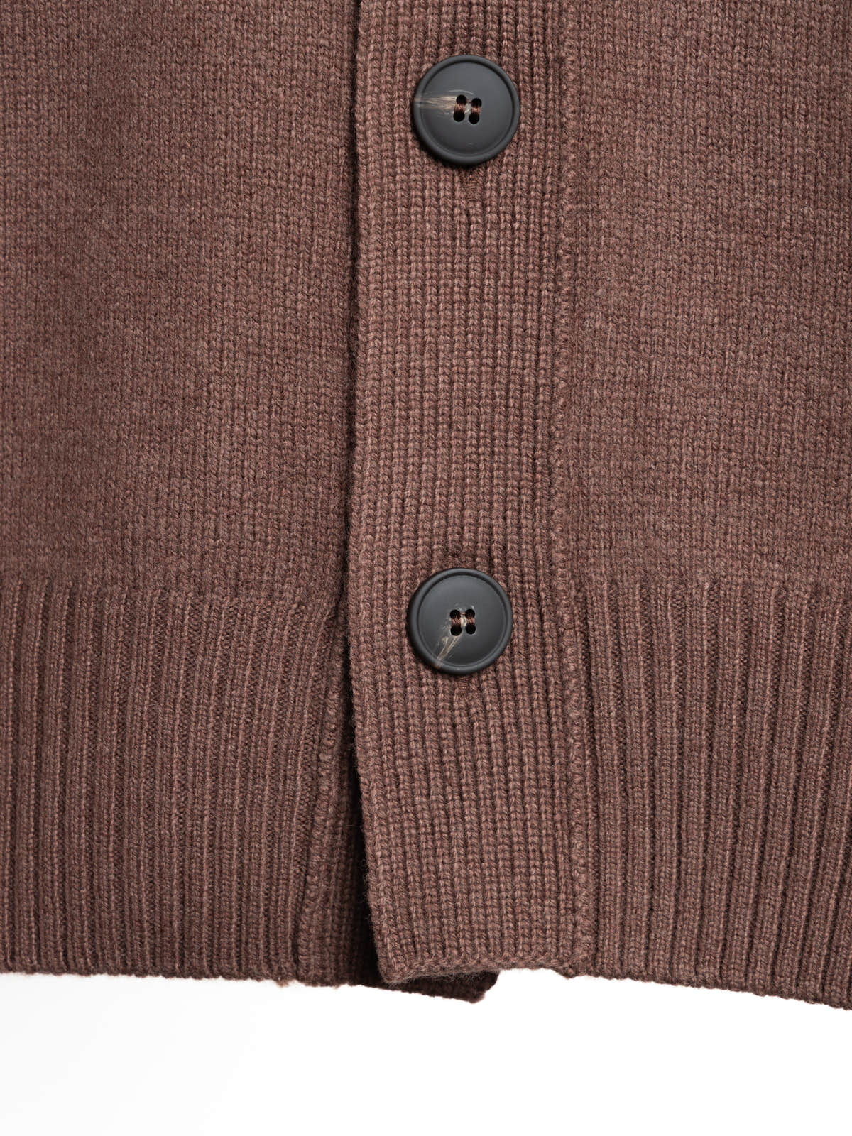 Brown Super Geelong Wool Cardigan