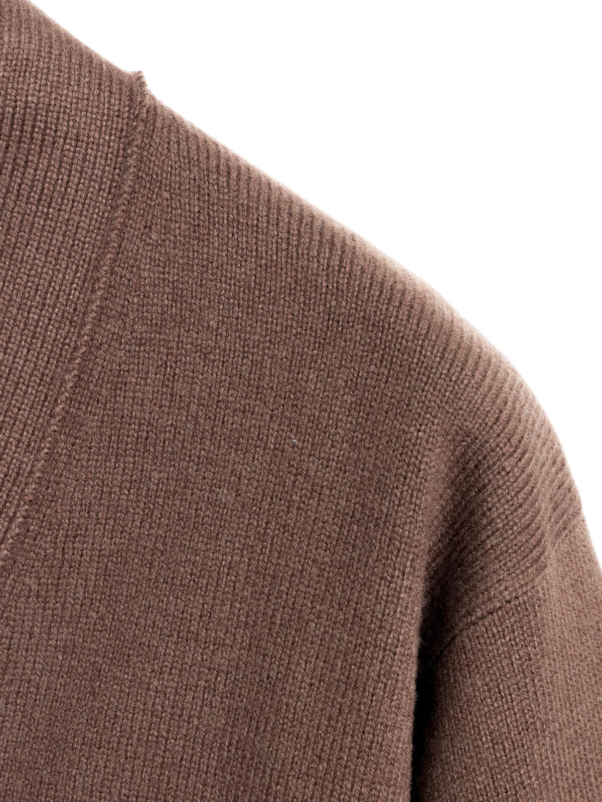 Brown Super Geelong Wool Cardigan