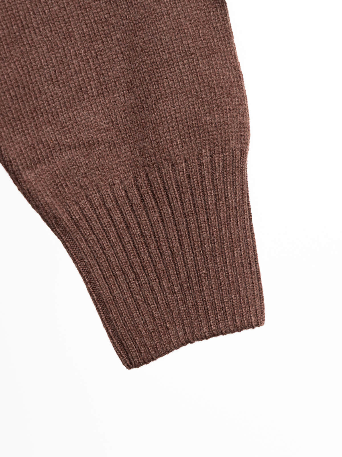 Brown Super Geelong Wool Cardigan