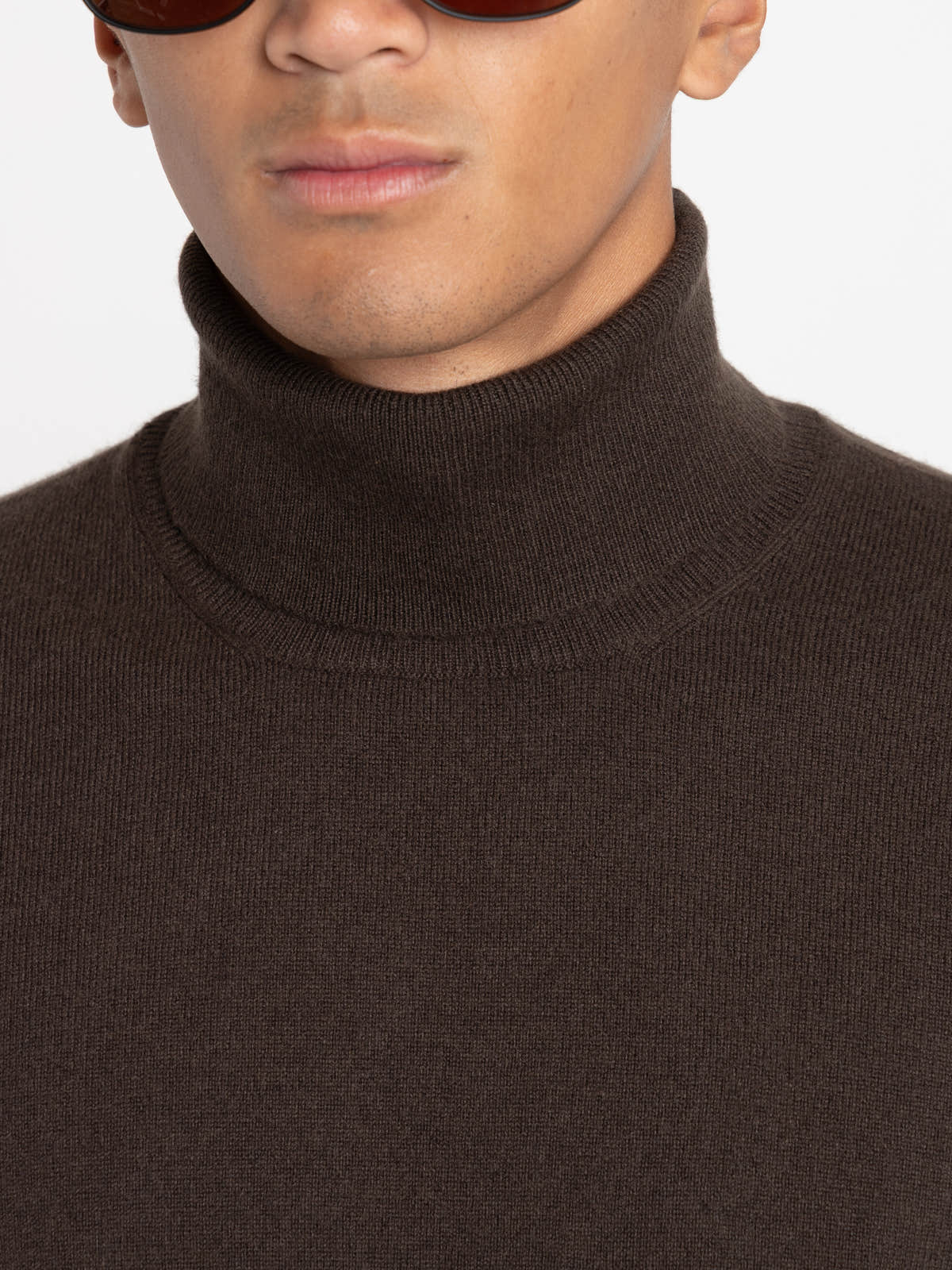 Chocolate Mock-Neck Sweater