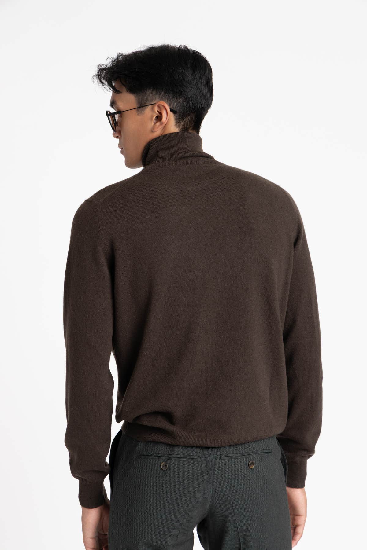 Chocolate Mock-Neck Sweater