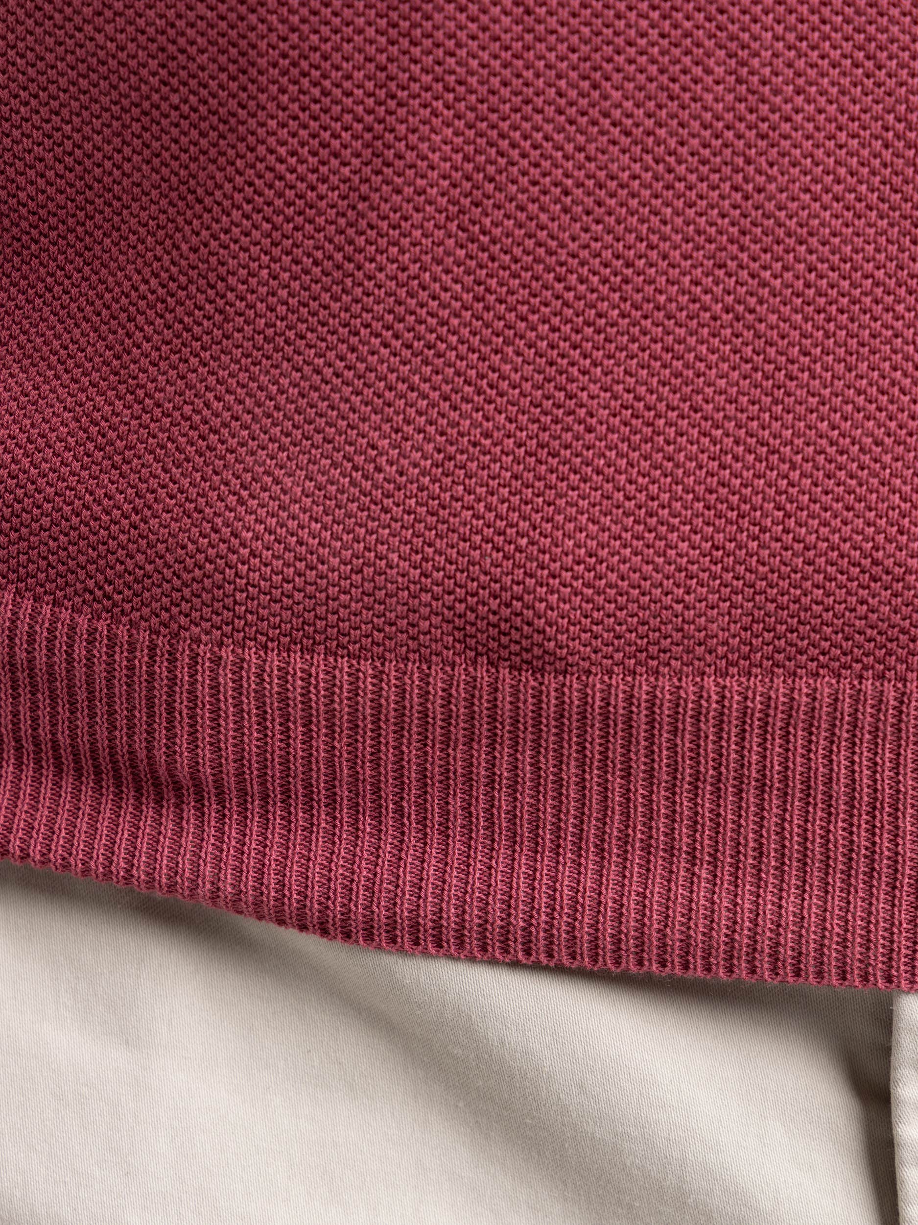 Fuschia Cotton Knit Polo Shirt