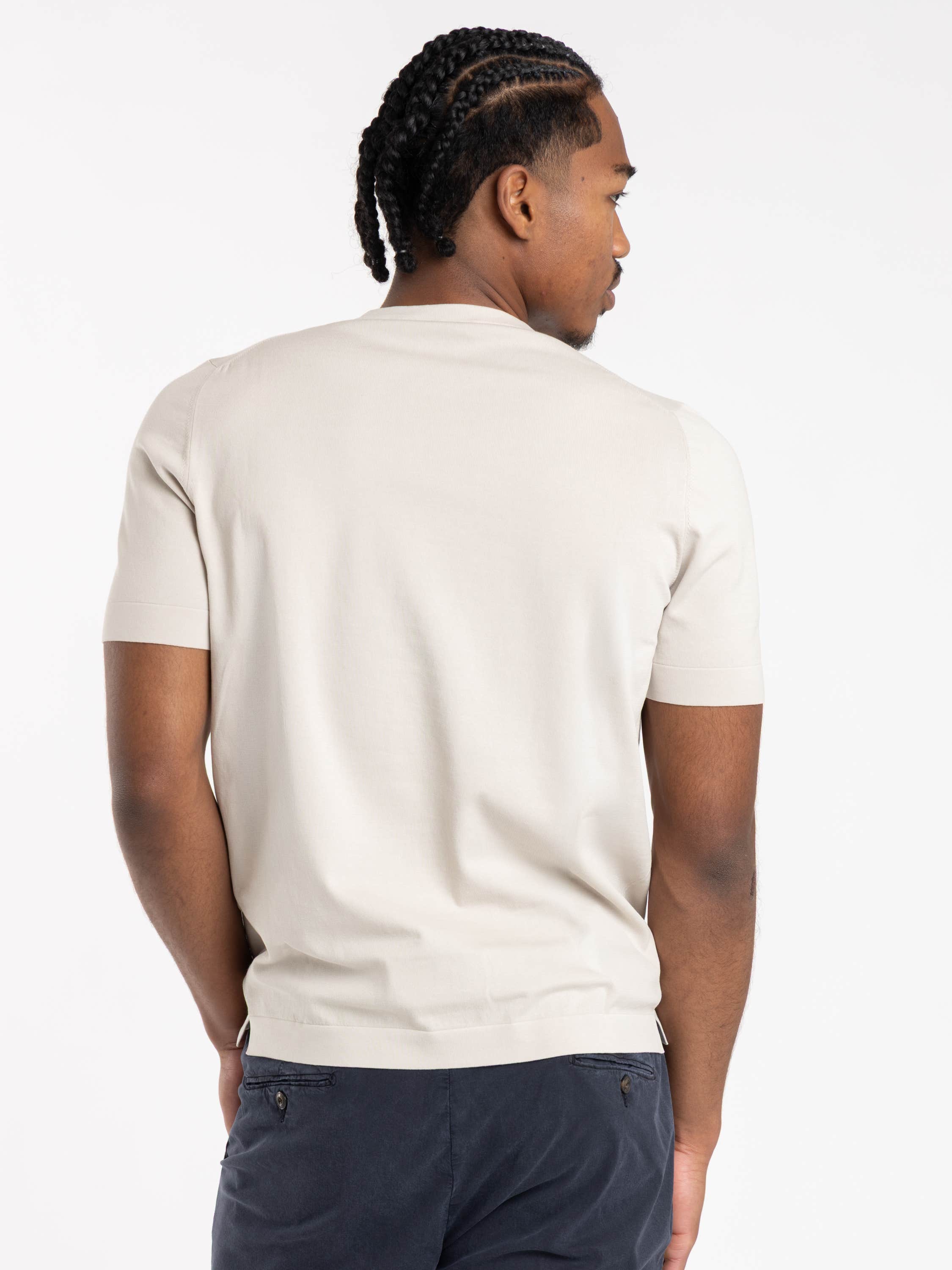 Grey Organic Cotton Knit T-Shirt