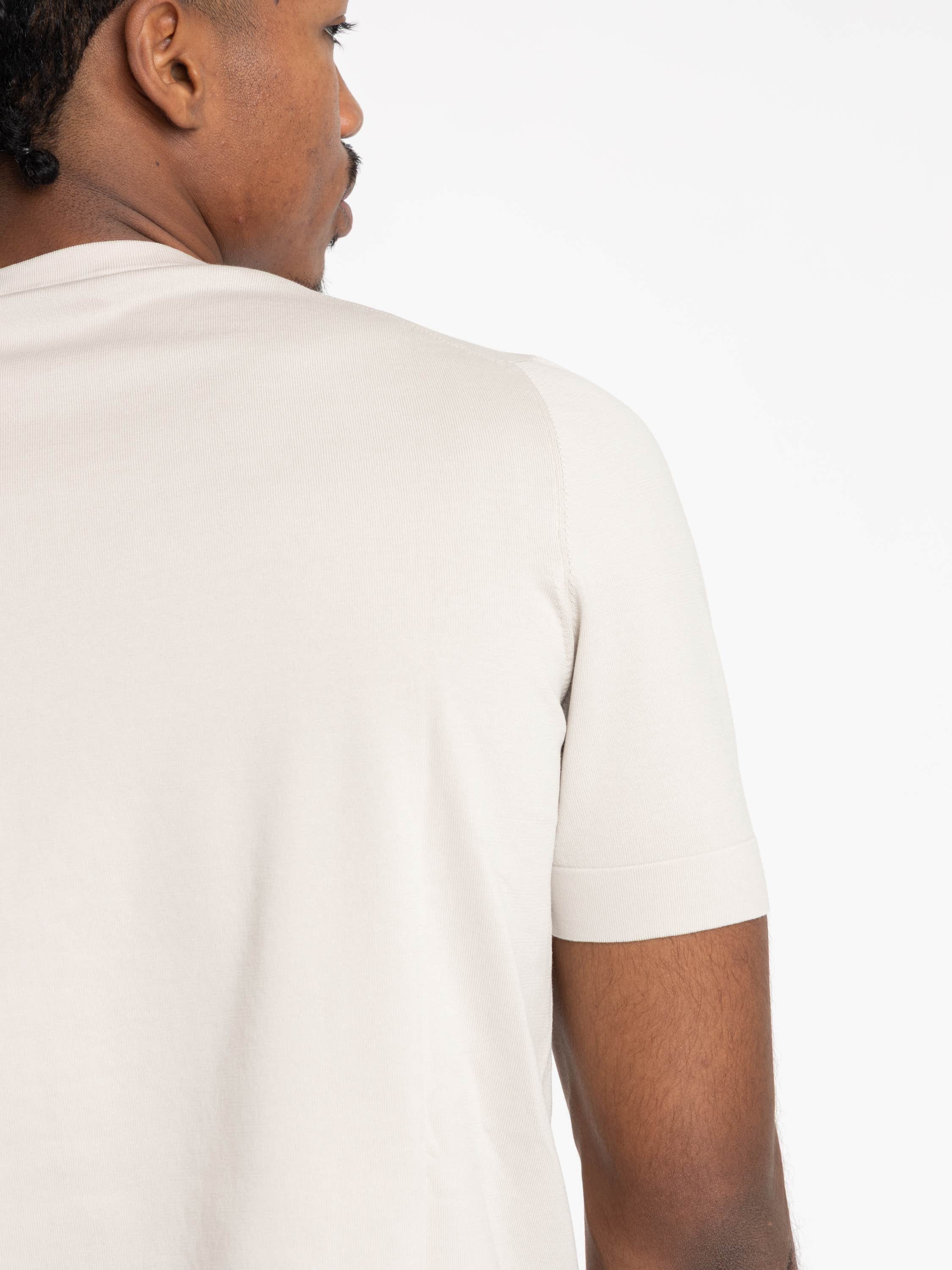 Grey Organic Cotton Knit T-Shirt