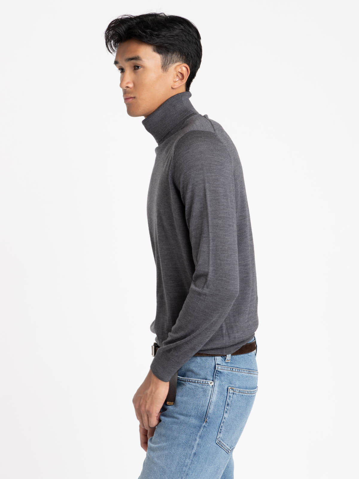Chocolate Mock-Neck Sweater