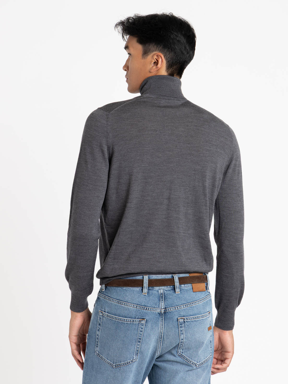 Chocolate Mock-Neck Sweater