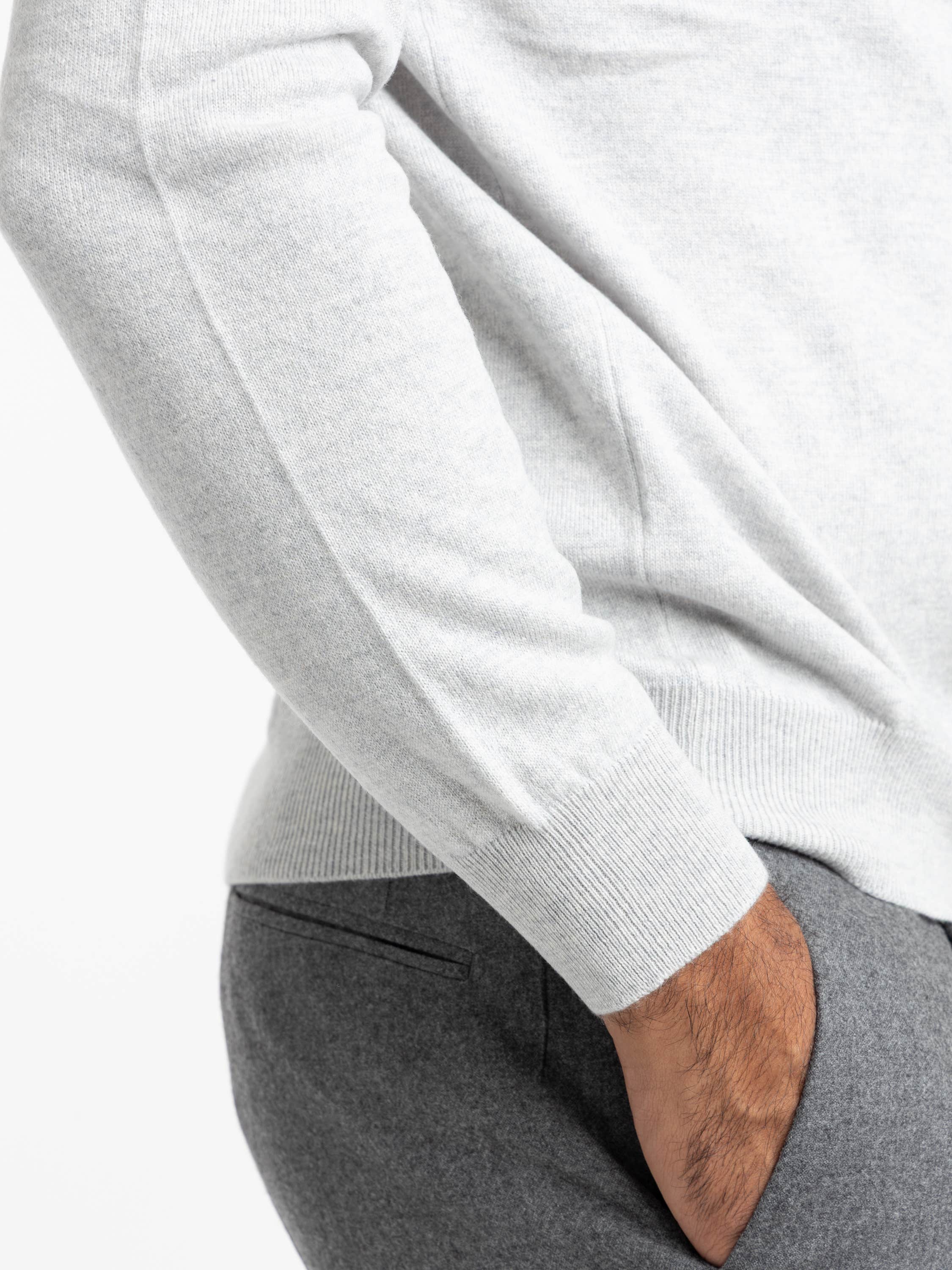 Light Grey Cashmere Turtle Neck Sweater
