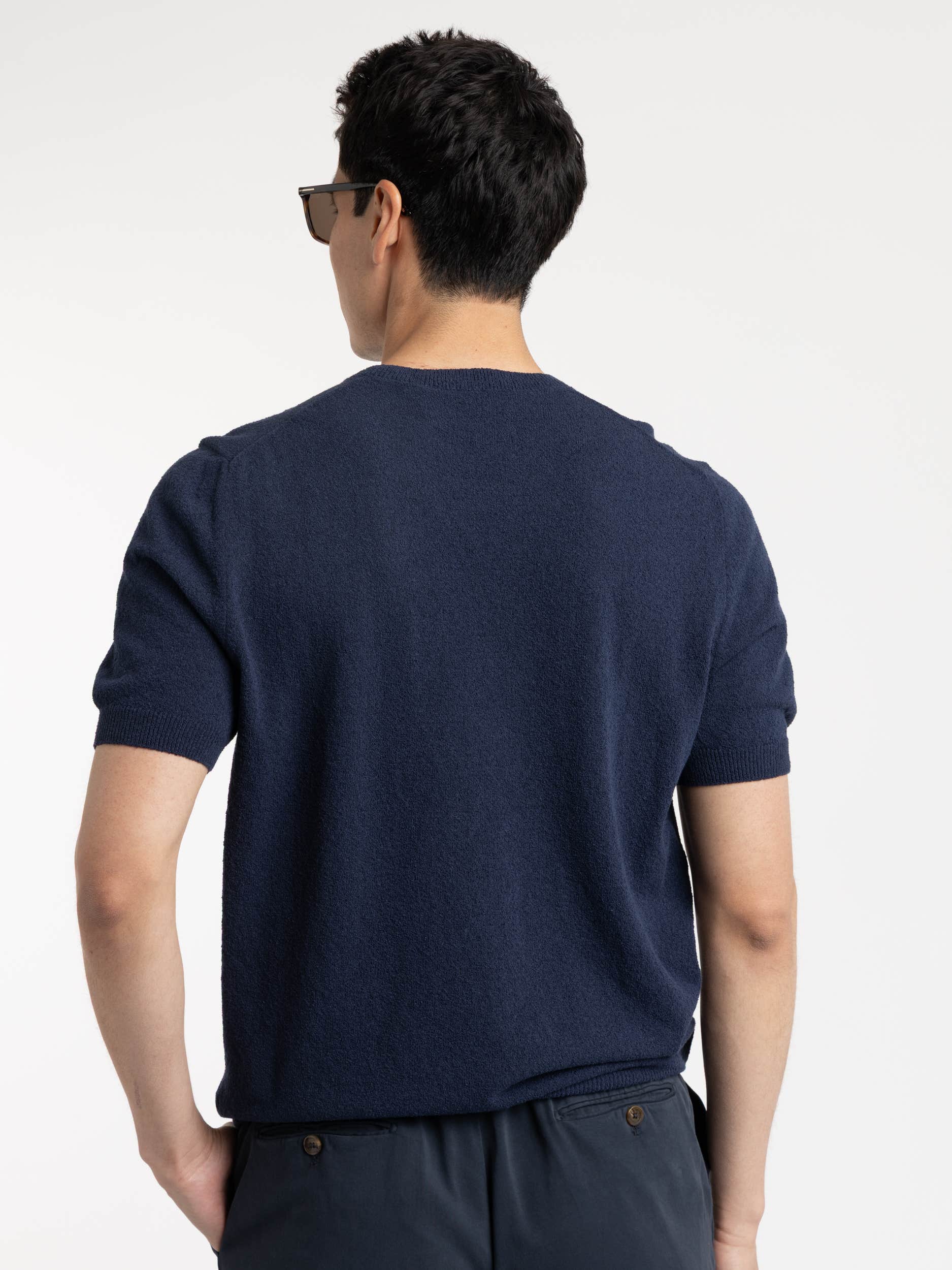 Navy Crewneck Terry T-shirt
