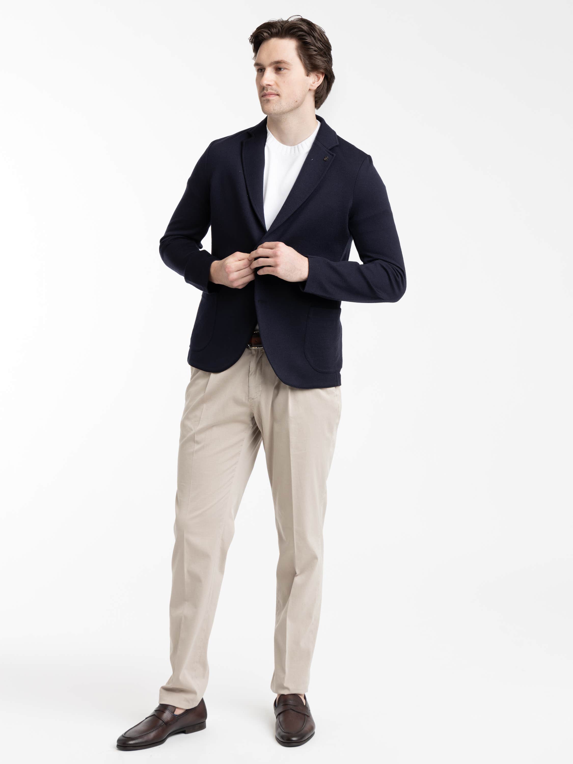 Navy Knit Jacket