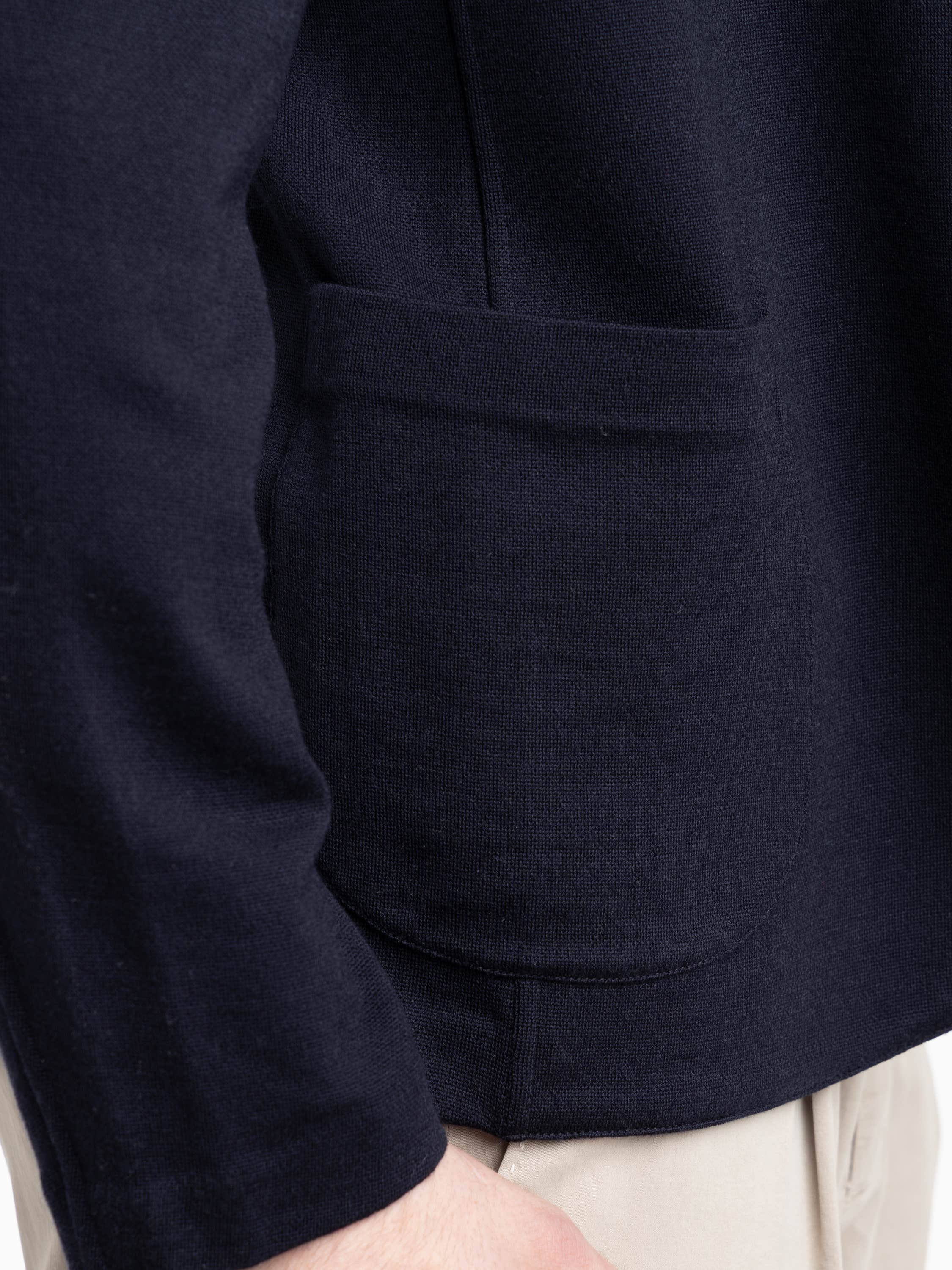 Navy Knit Jacket