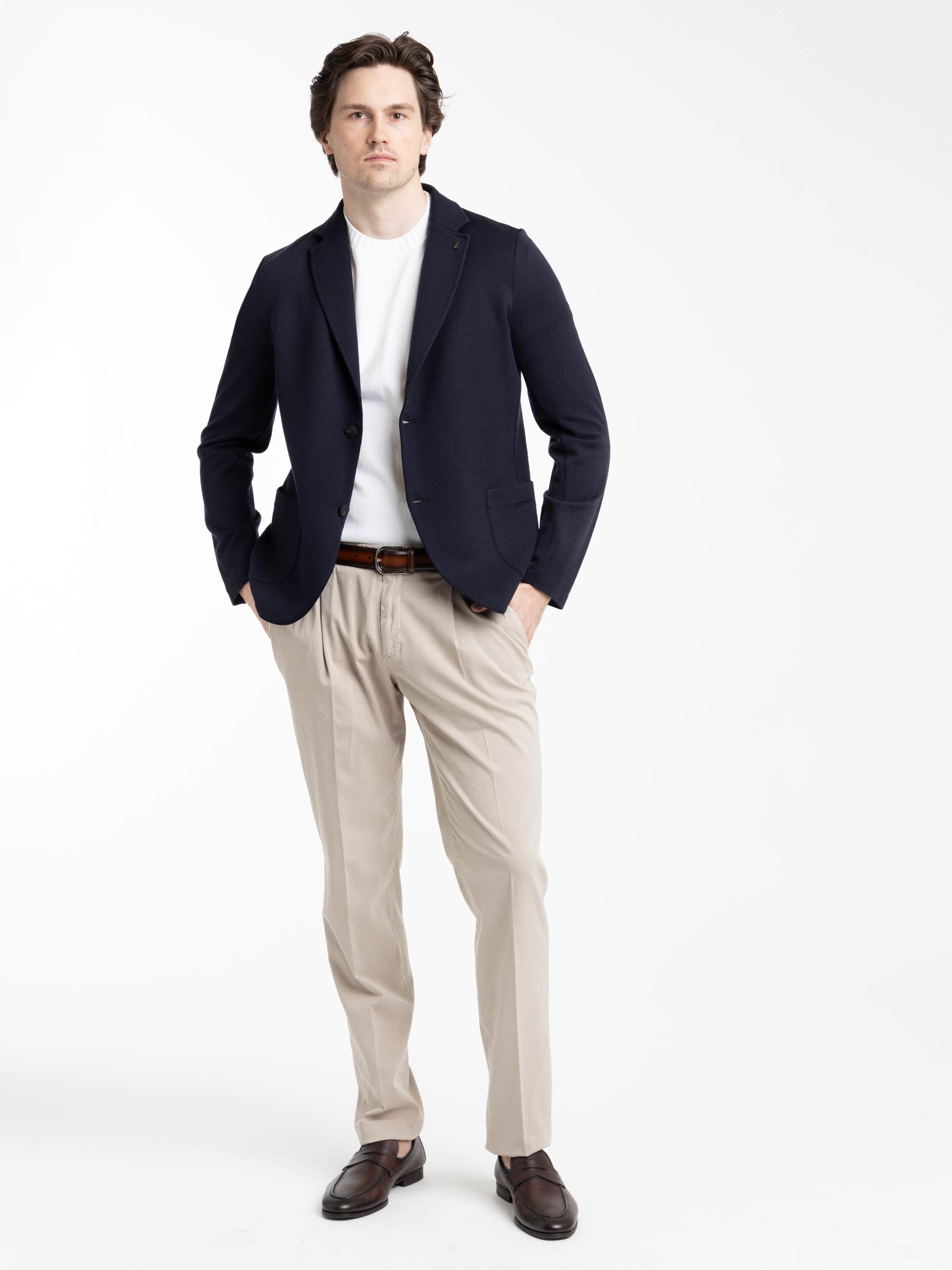 Navy Knit Jacket