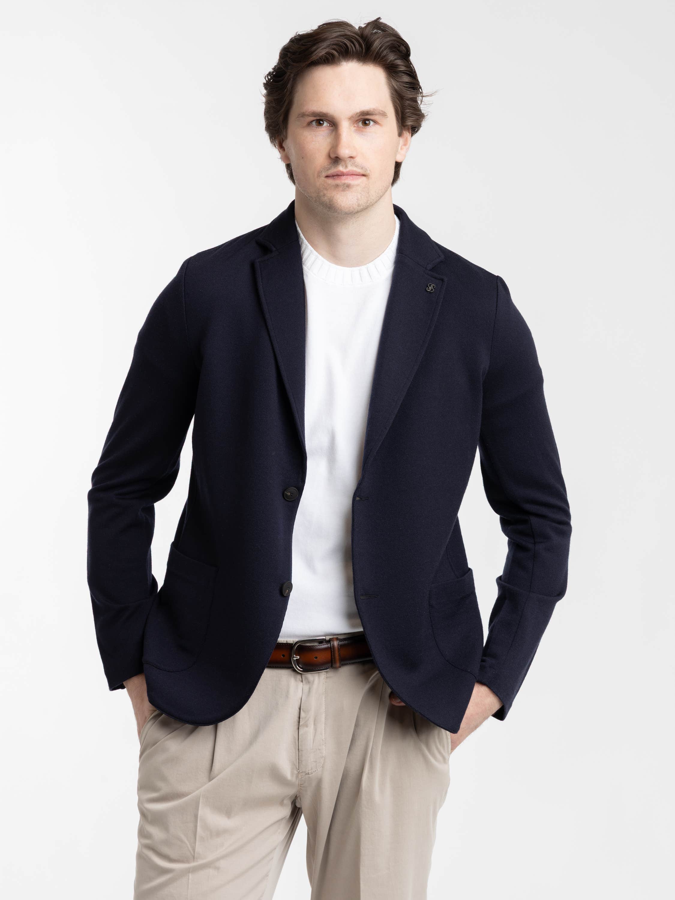Navy Knit Jacket