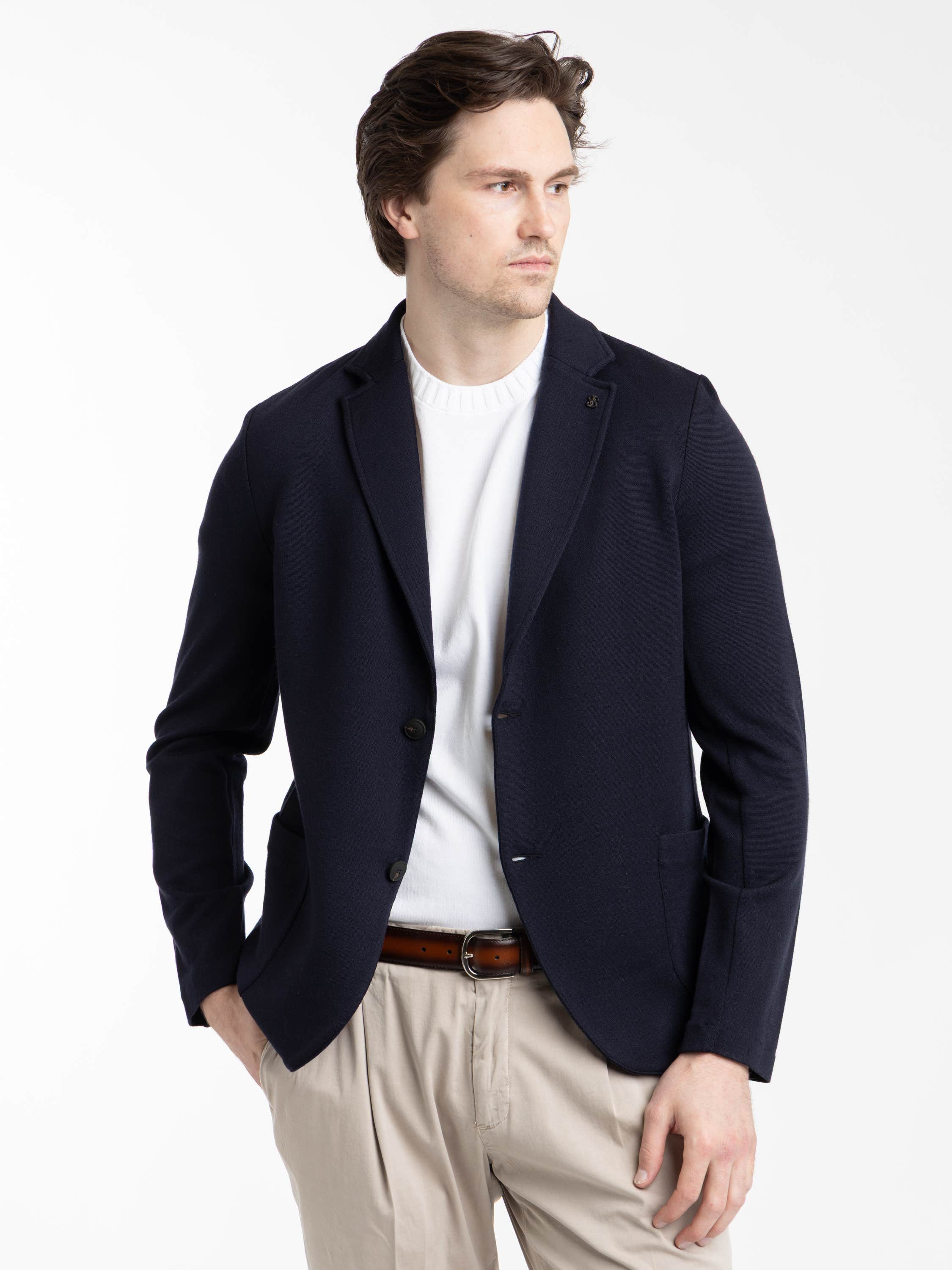 Navy Knit Jacket