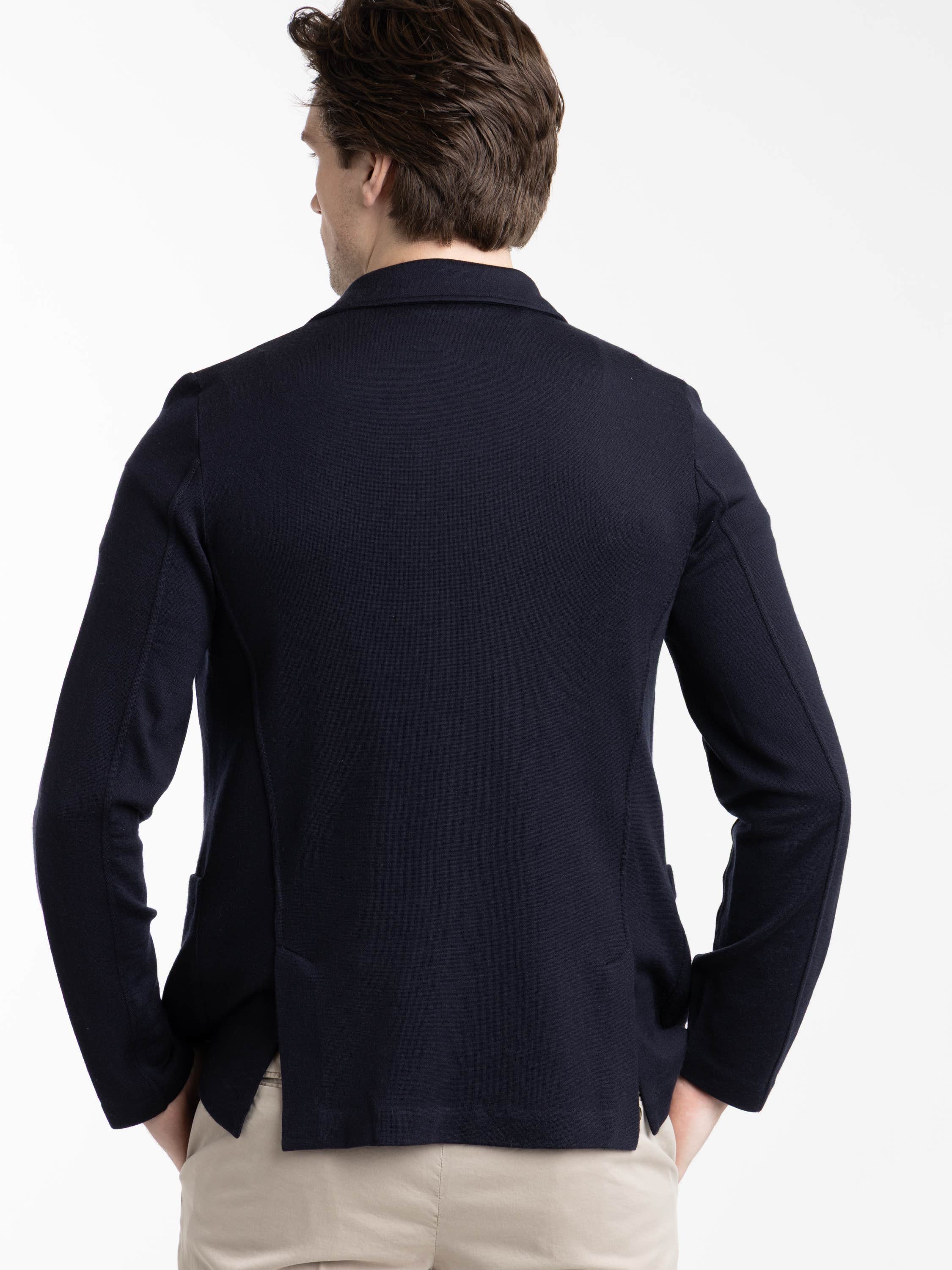 Navy Knit Jacket