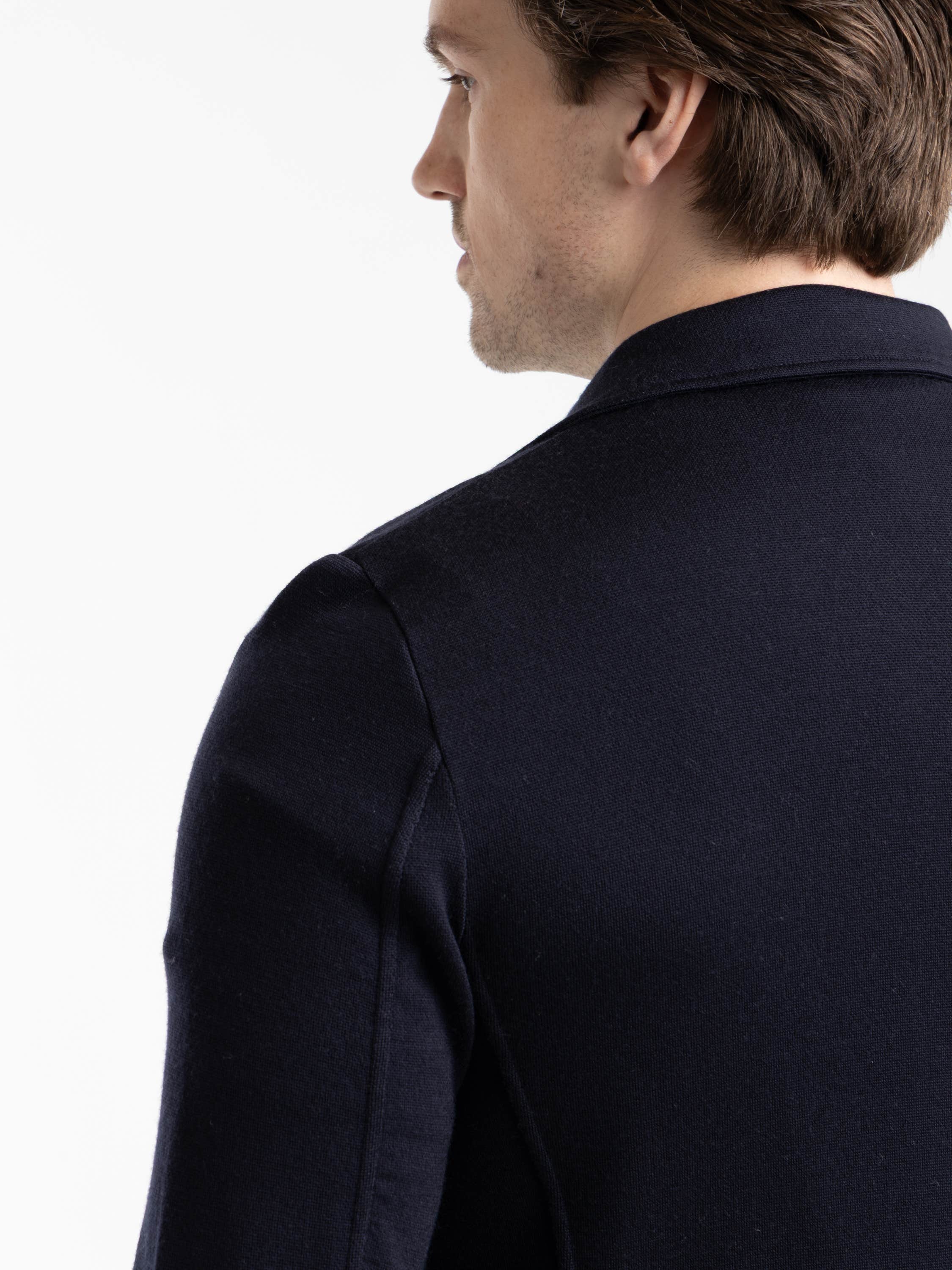 Navy Knit Jacket