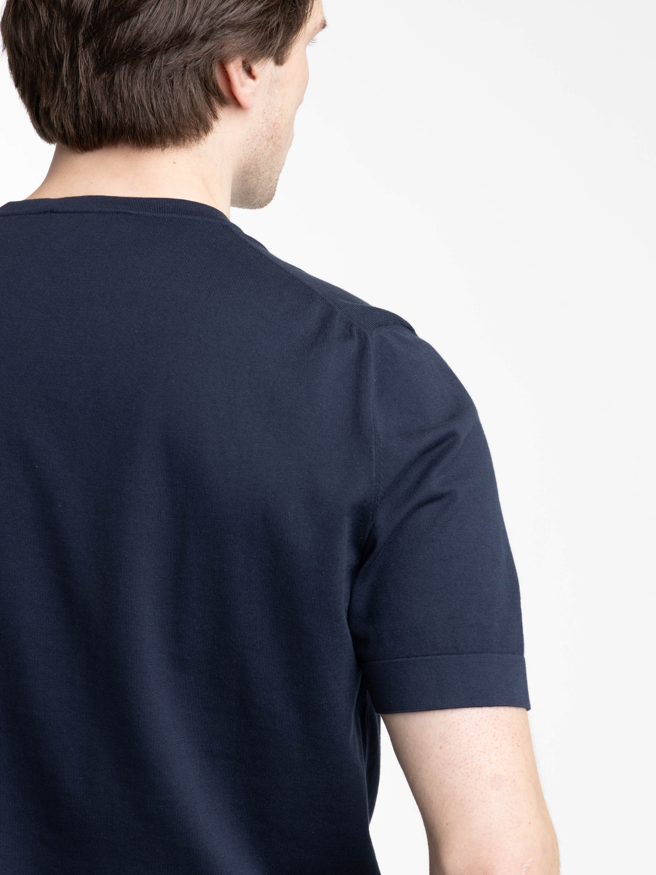 Navy Vintage Organic Cotton Knit T-Shirt