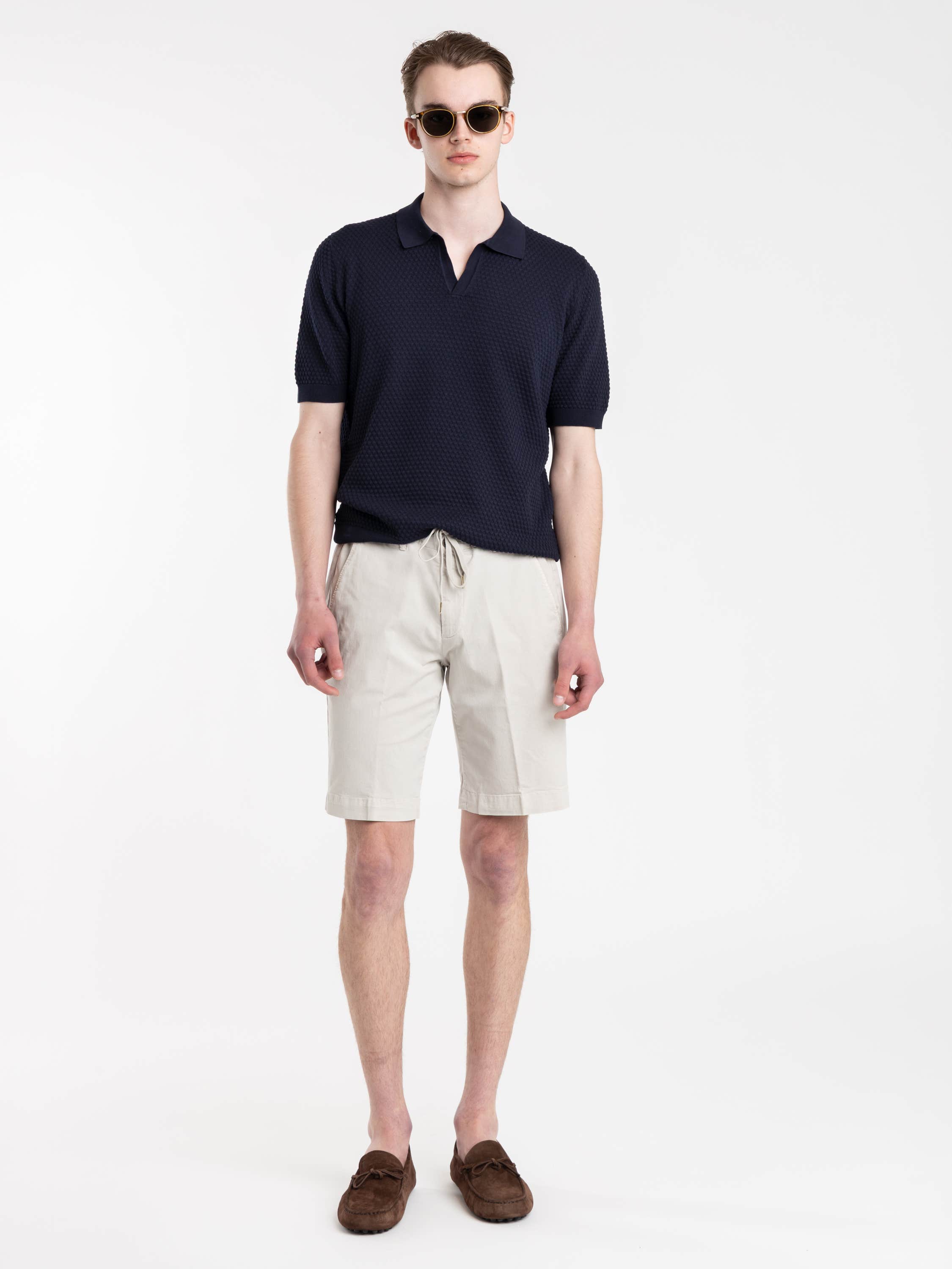 Navy Polo Tennis Short Sleeve Shirt