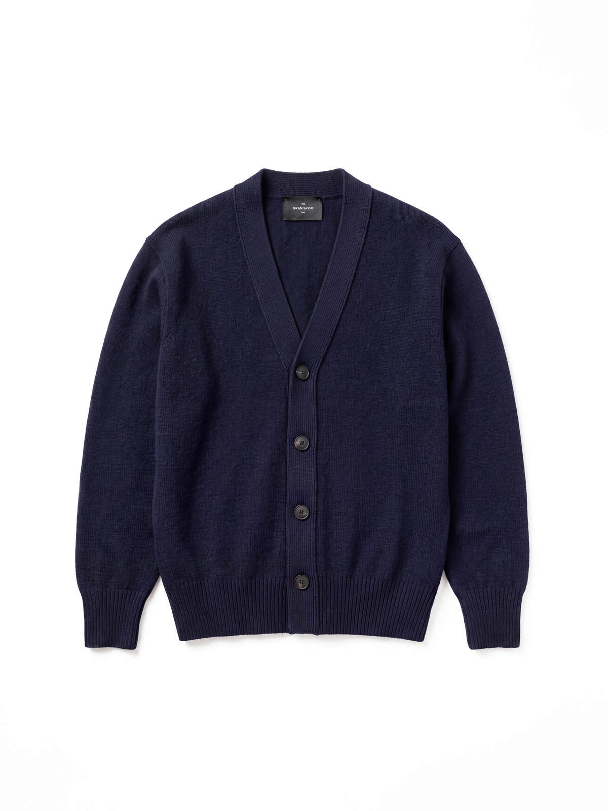 Navy Super Geelong Wool Cardigan