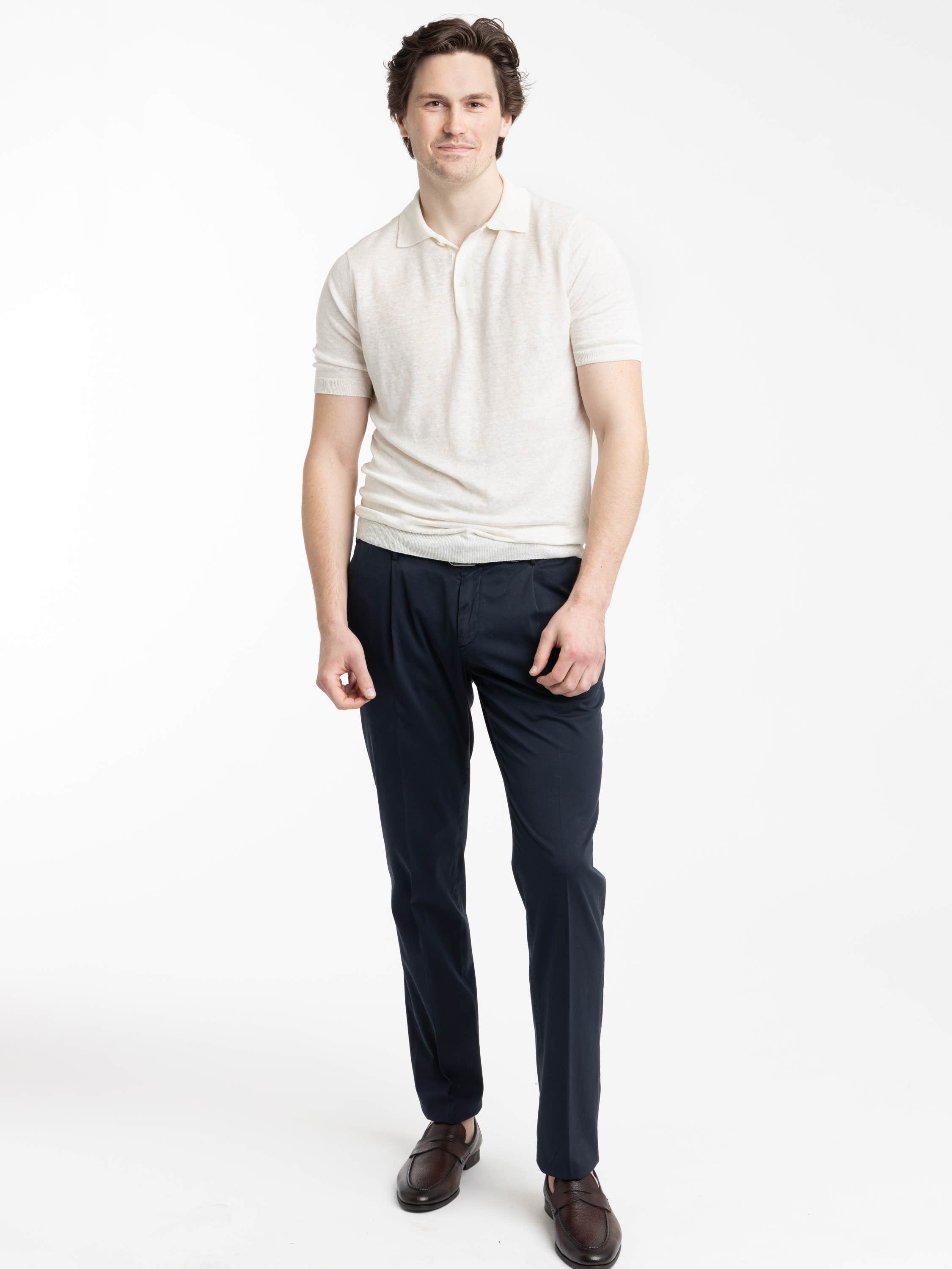 White Refined Polo Shirt