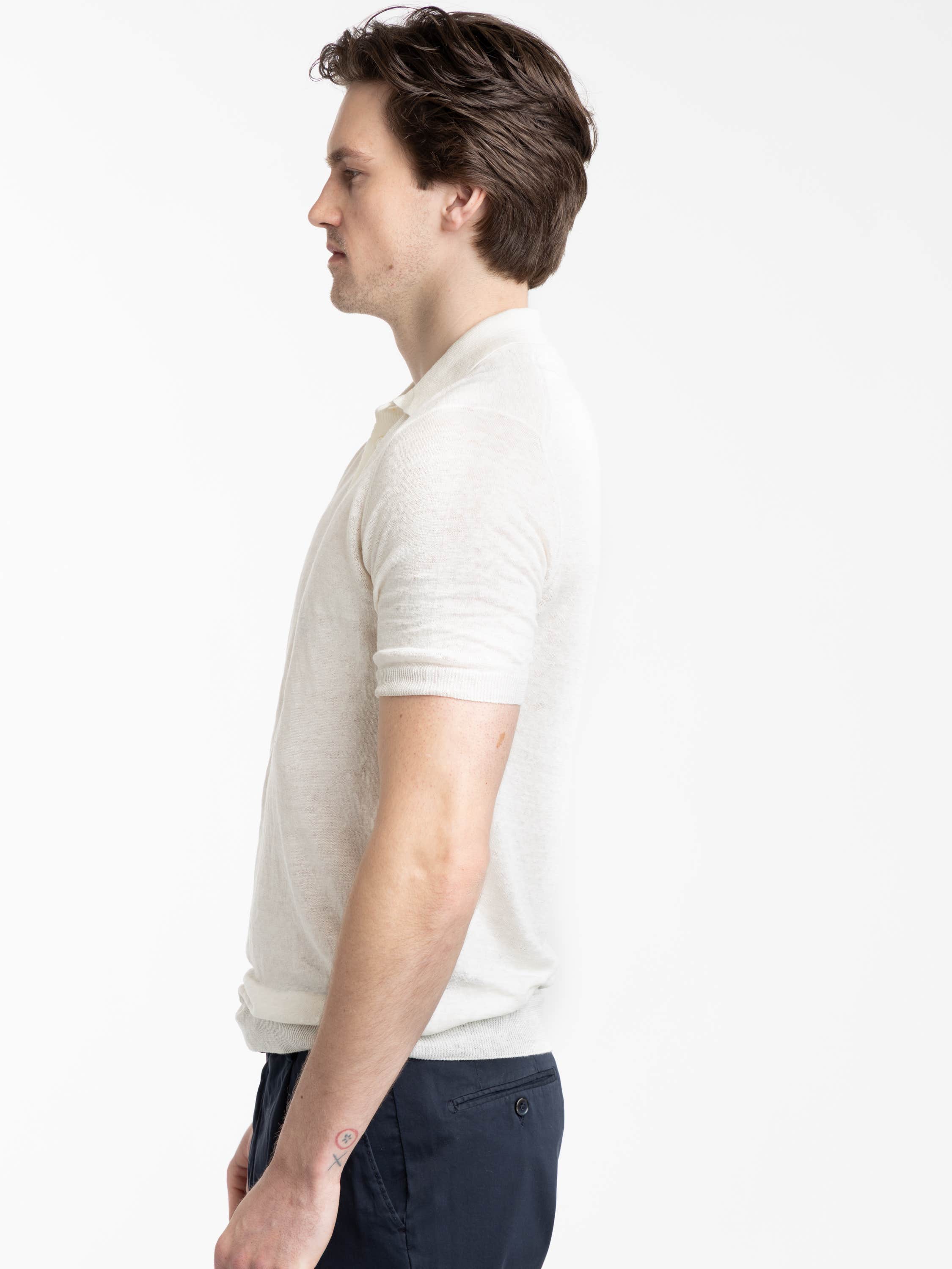 White Refined Polo Shirt