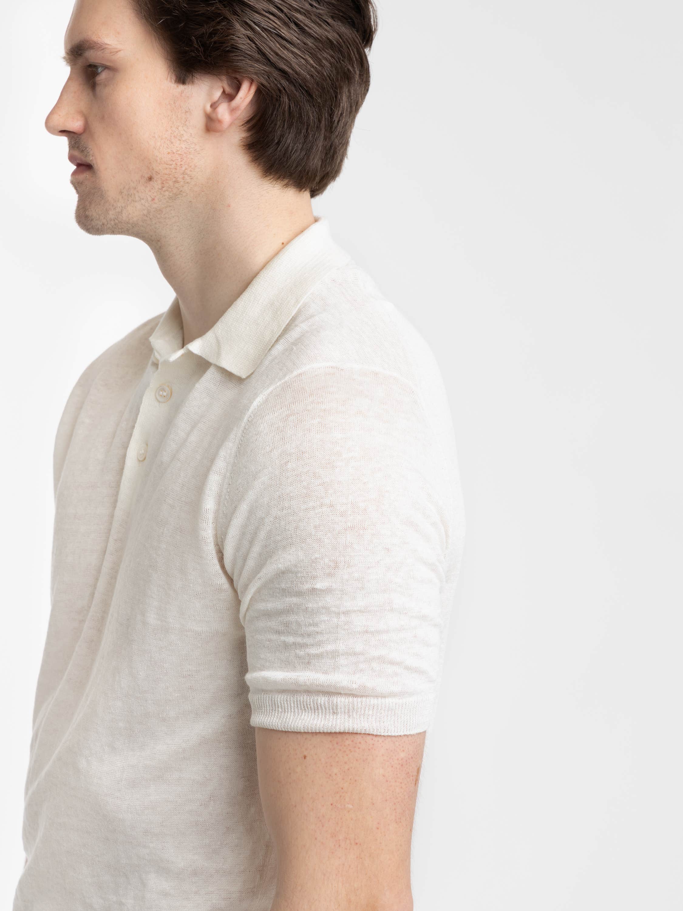 White Refined Polo Shirt