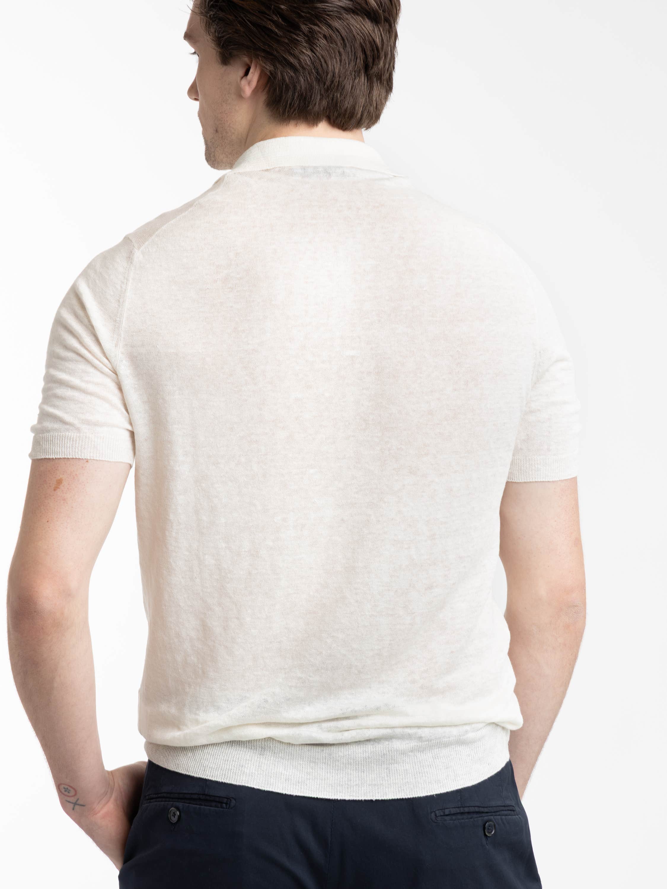 White Refined Polo Shirt