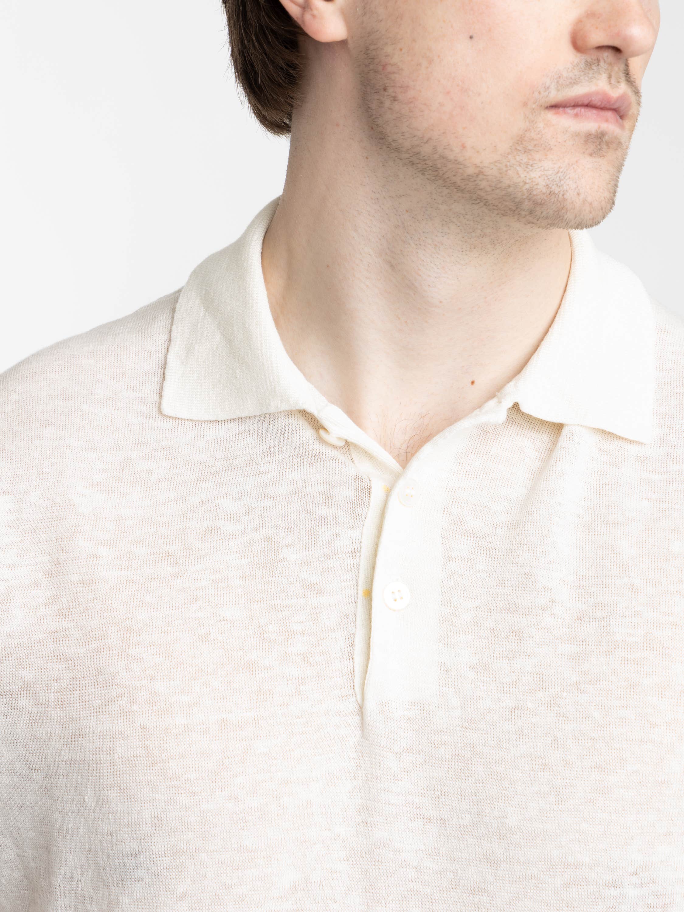 White Refined Polo Shirt