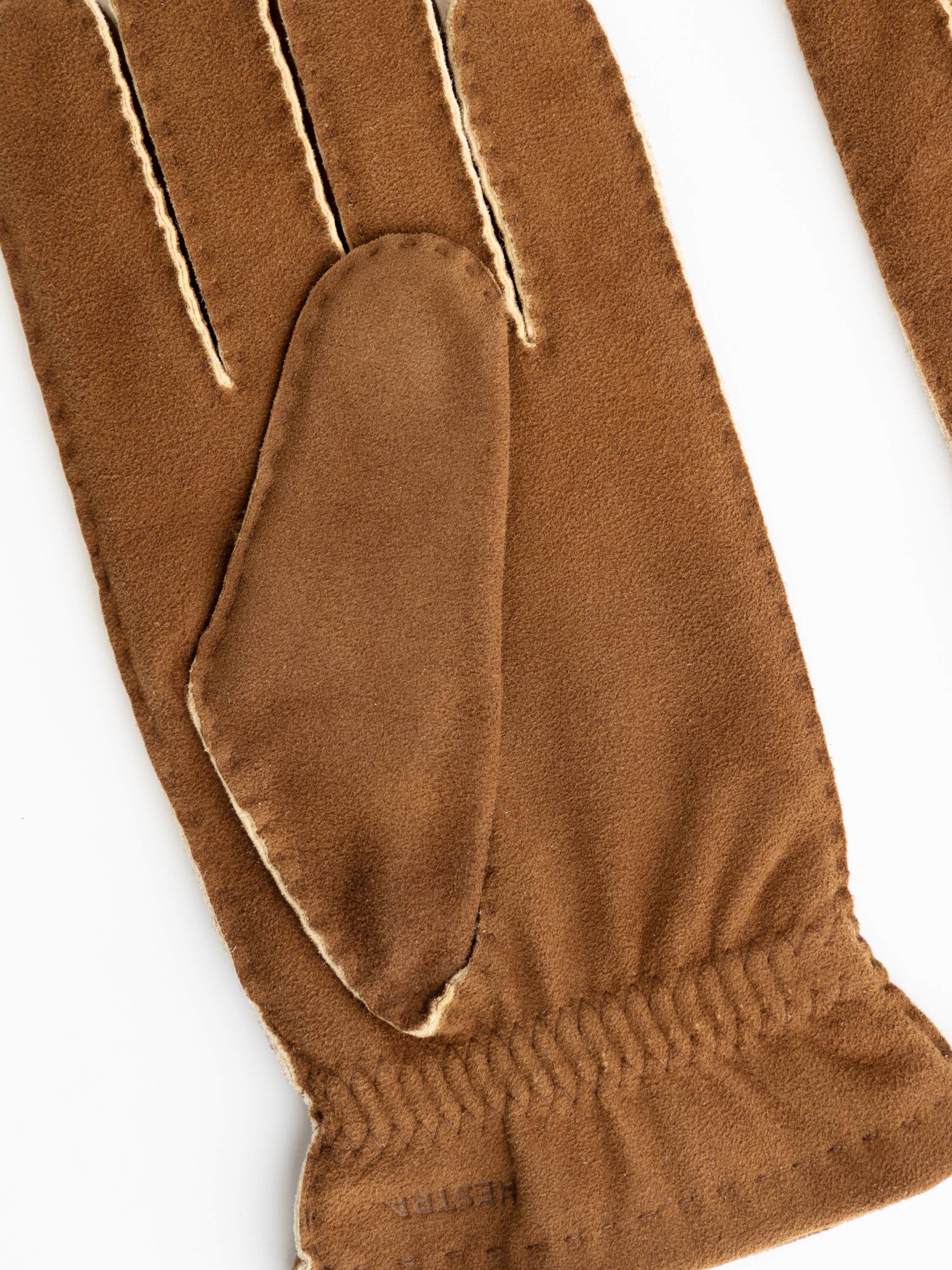 André Brown Suede Leather Gloves