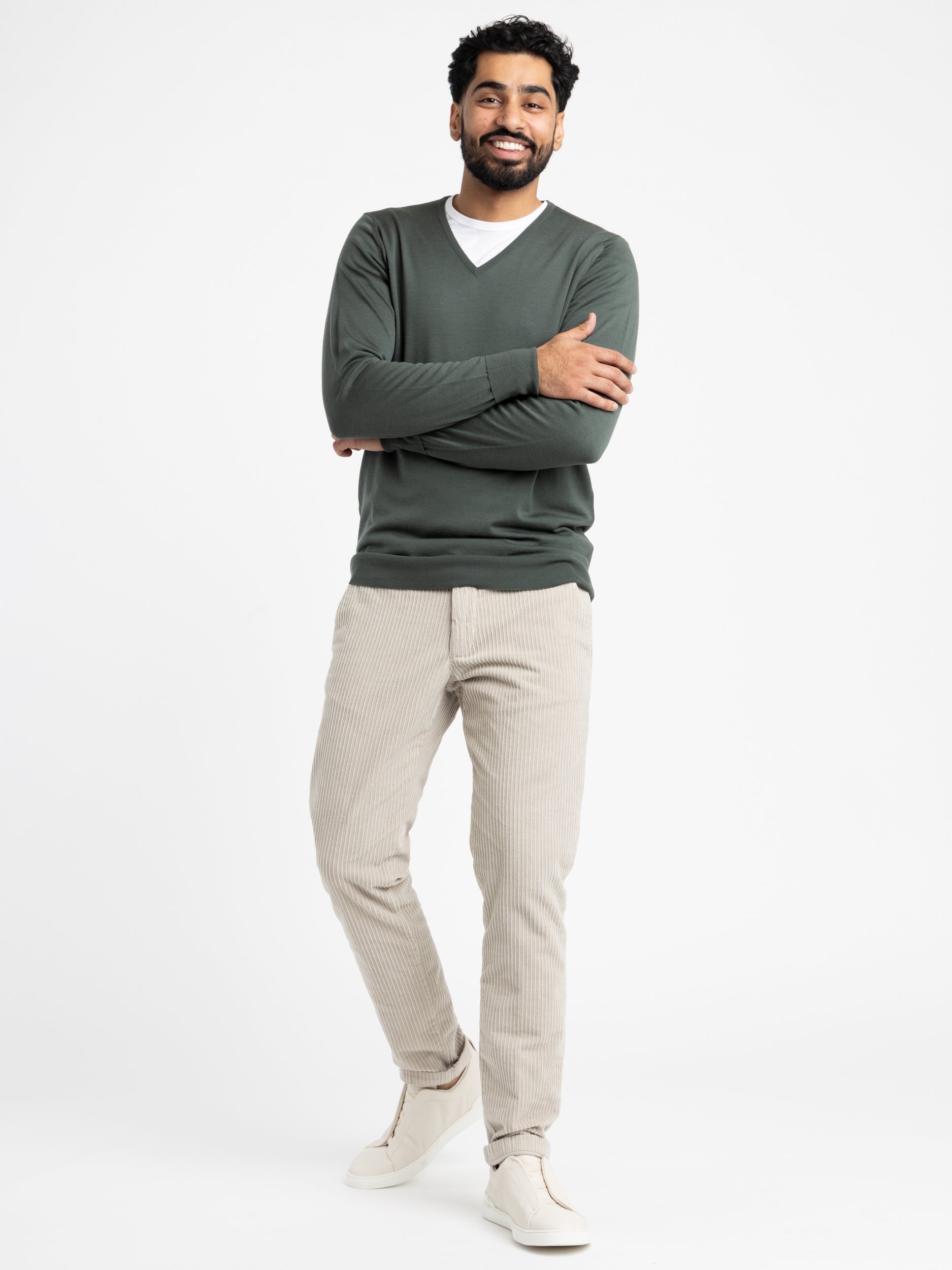 Green Extra Fine Merino Wool Bobby Pullover – The Helm Clothing