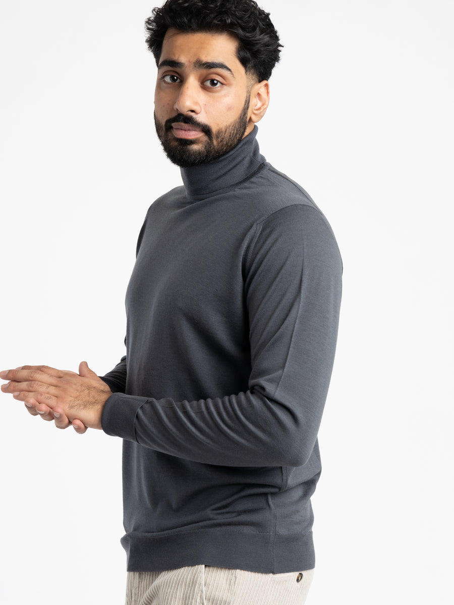 Slate Grey Wool Richards Roll-neck – The Helm Clothing
