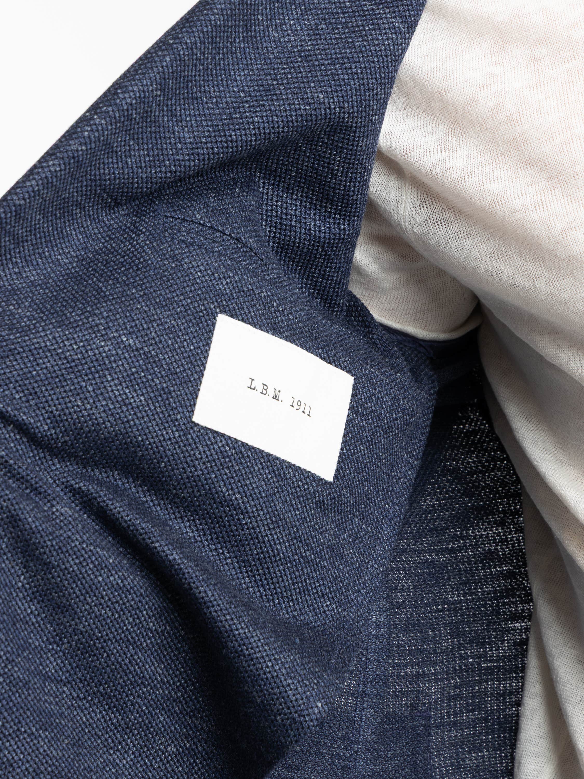 Blue Mélange Linen-Cotton Sport Jacket