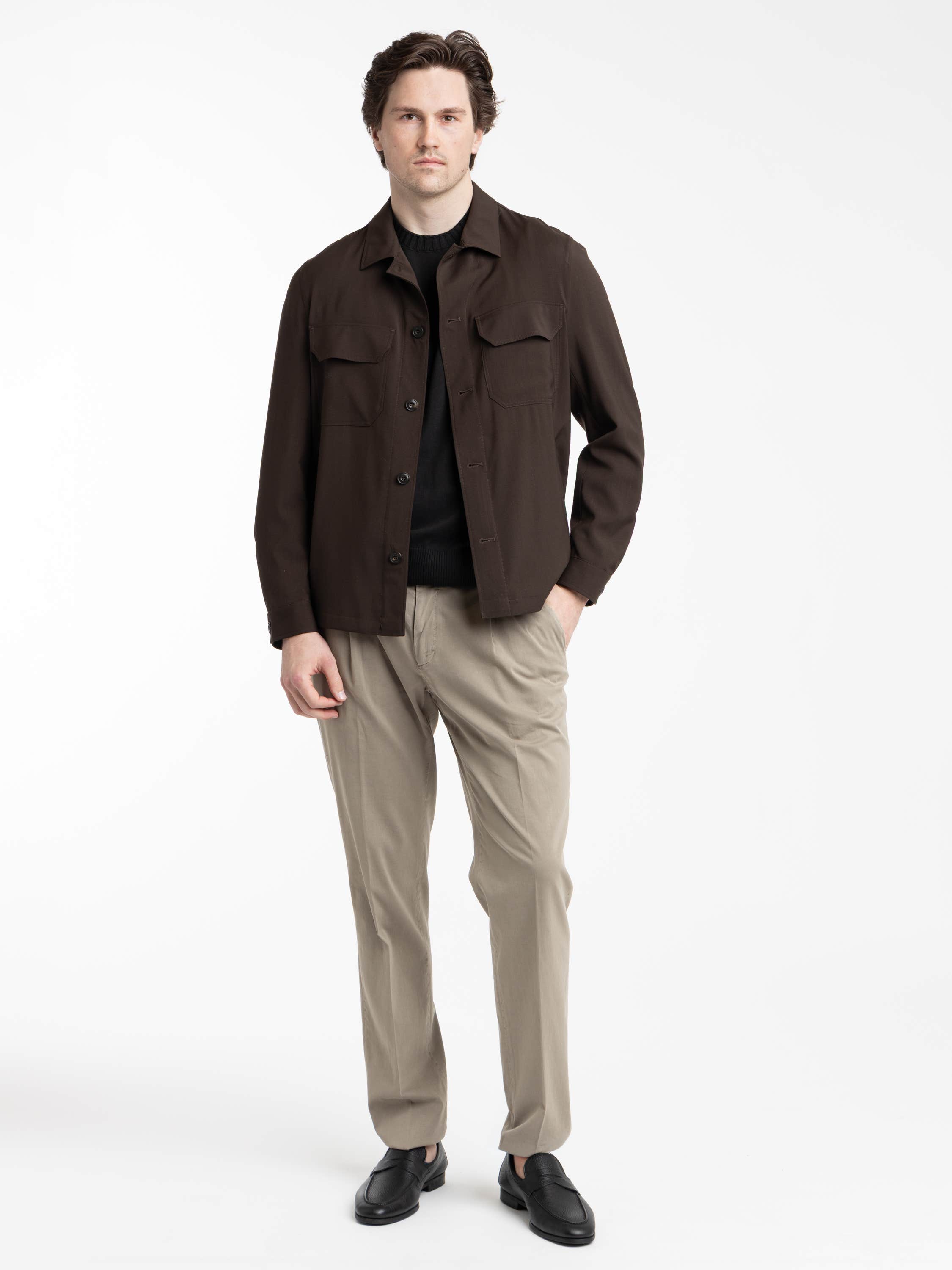 Dark Brown Untreated Overshirt