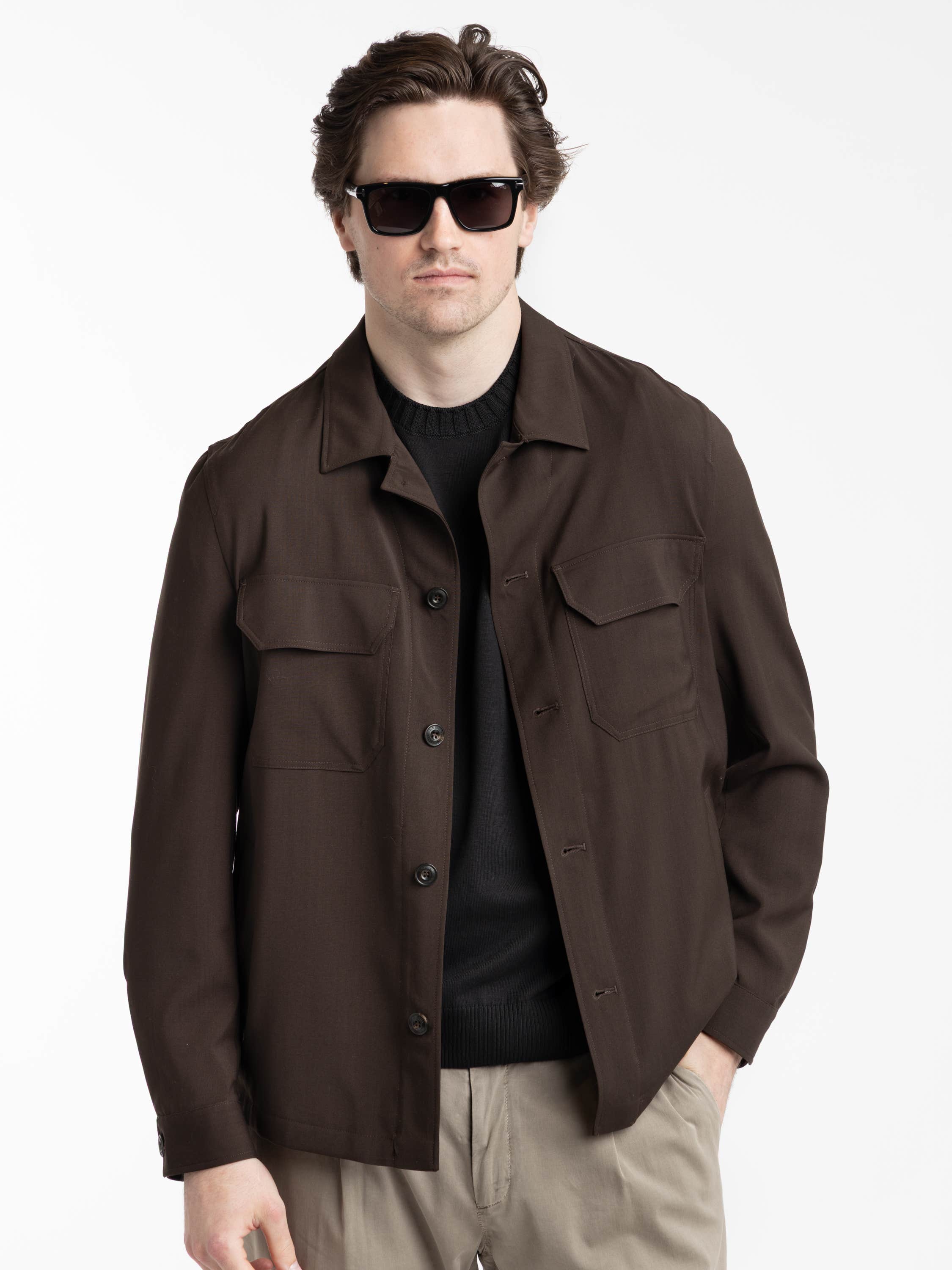 Dark Brown Untreated Overshirt