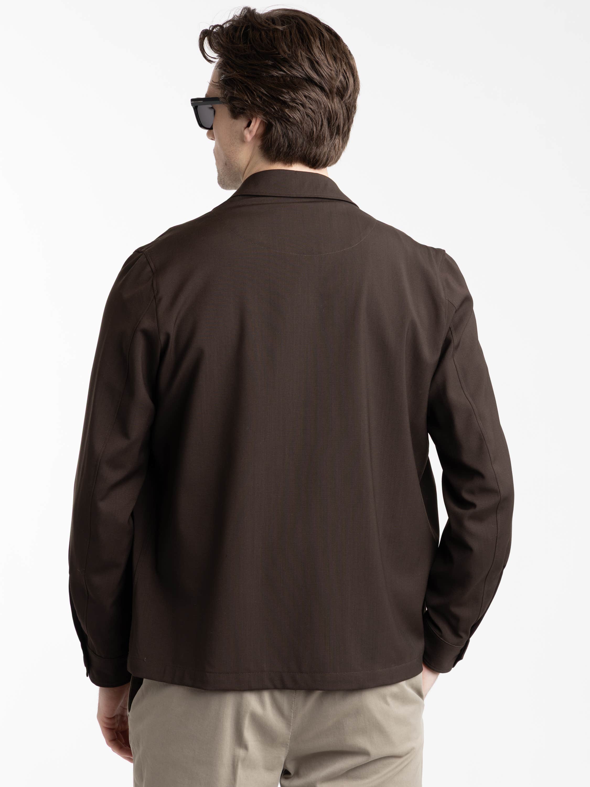 Dark Brown Untreated Overshirt