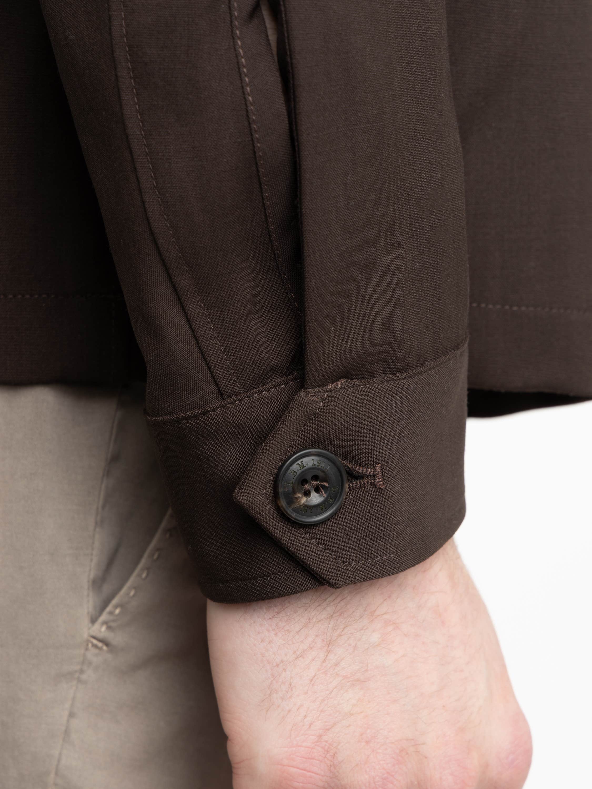 Dark Brown Untreated Overshirt