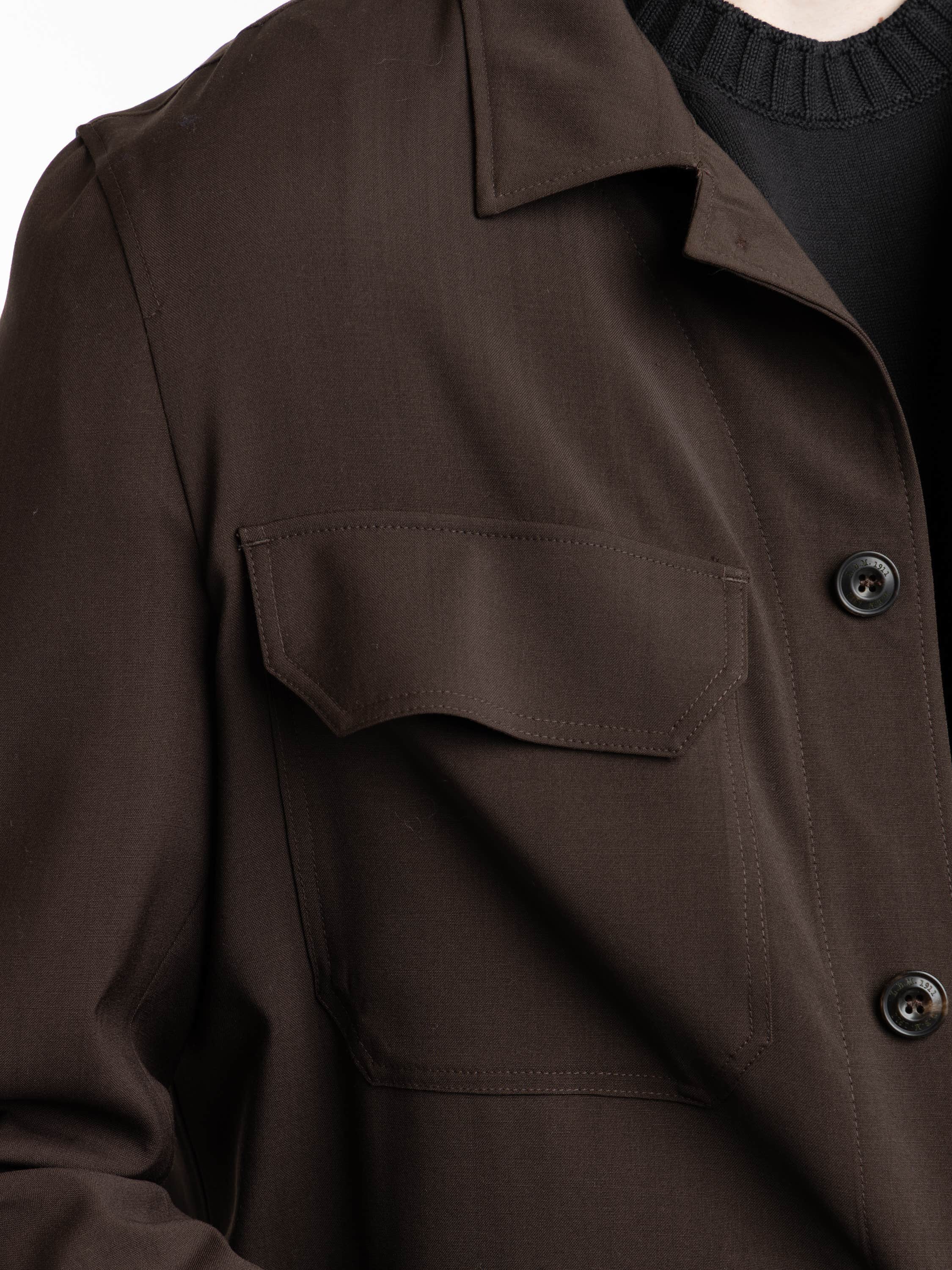 Dark Brown Untreated Overshirt