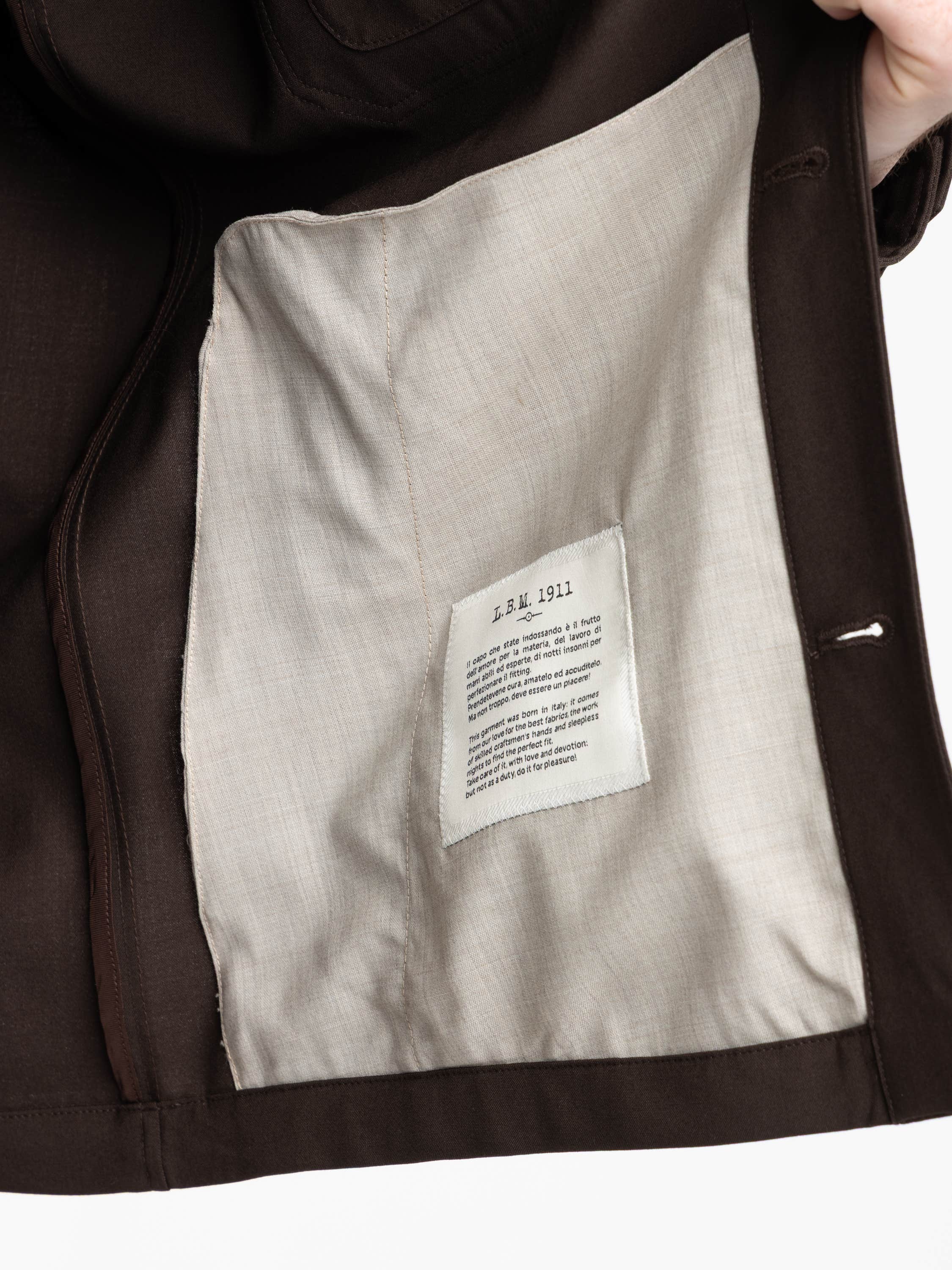 Dark Brown Untreated Overshirt