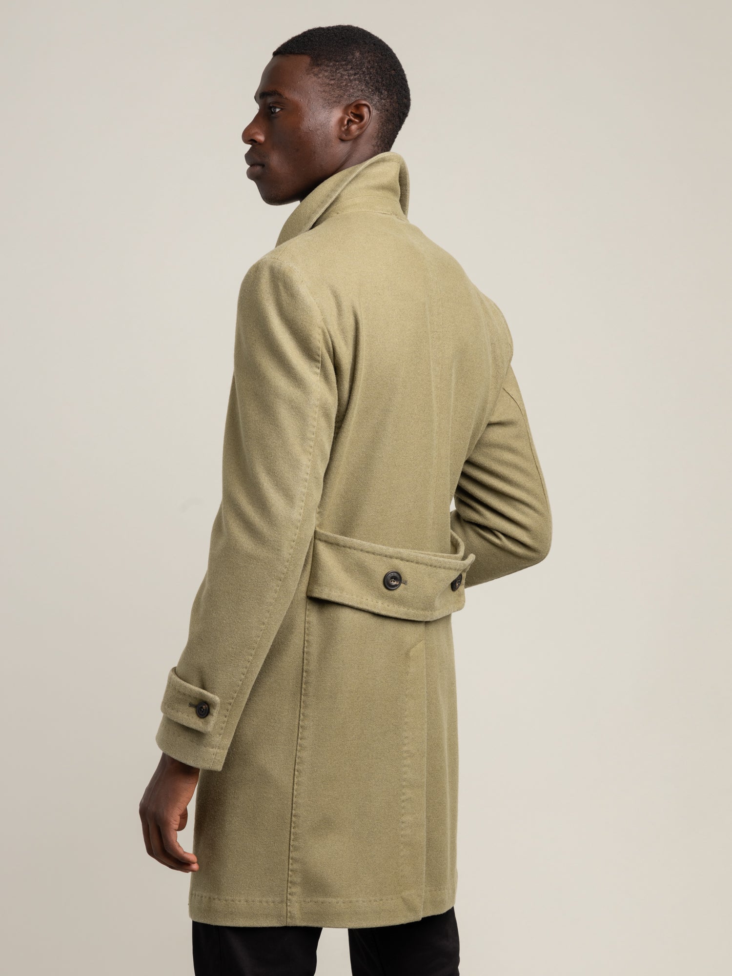 Army Green Double Breasted Overcoat – The Helm Clothing