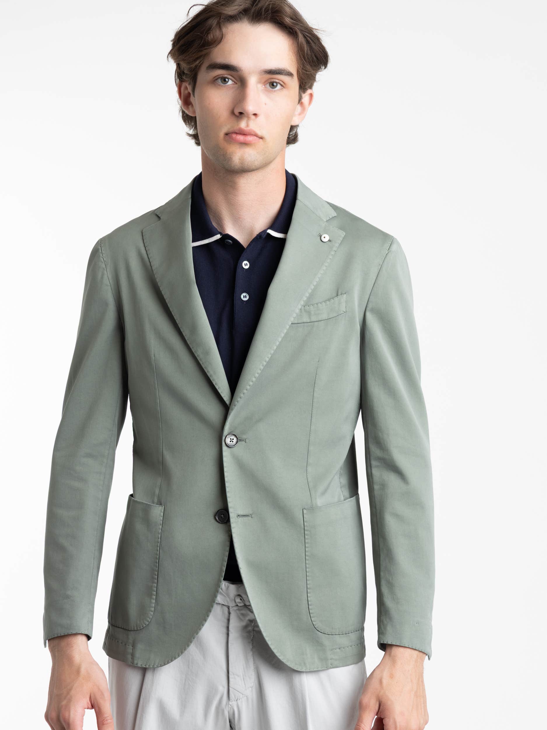 Light Green Cotton Sport Coat