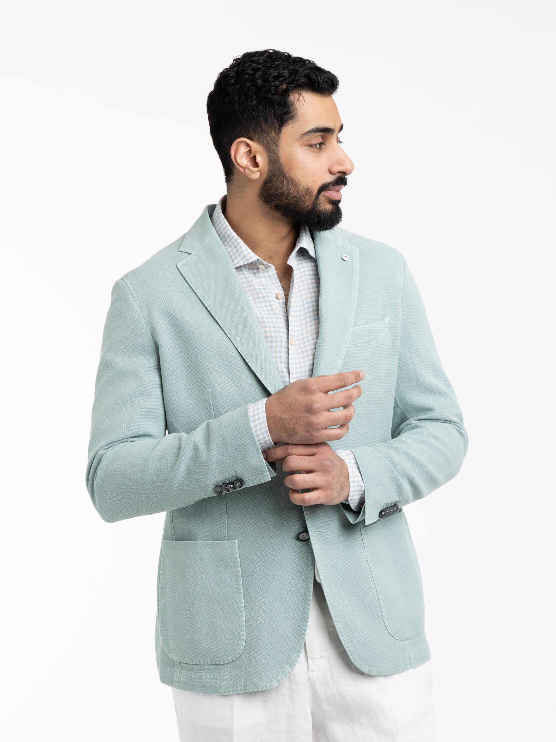 Boglioli gabardine single-breasted suit - Green