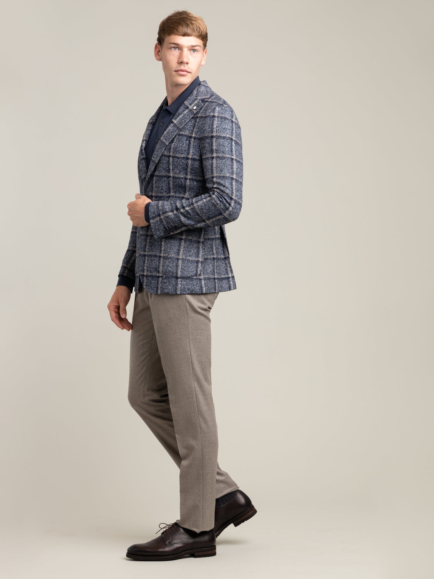 Navy Window Pane Check Jacket – The Helm Clothing