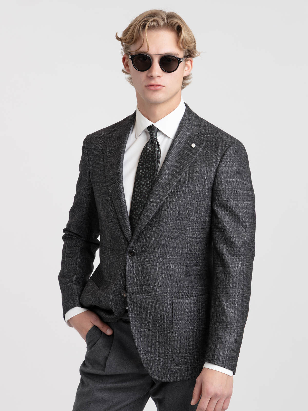 Black Check Wool Dream Sport Jacket