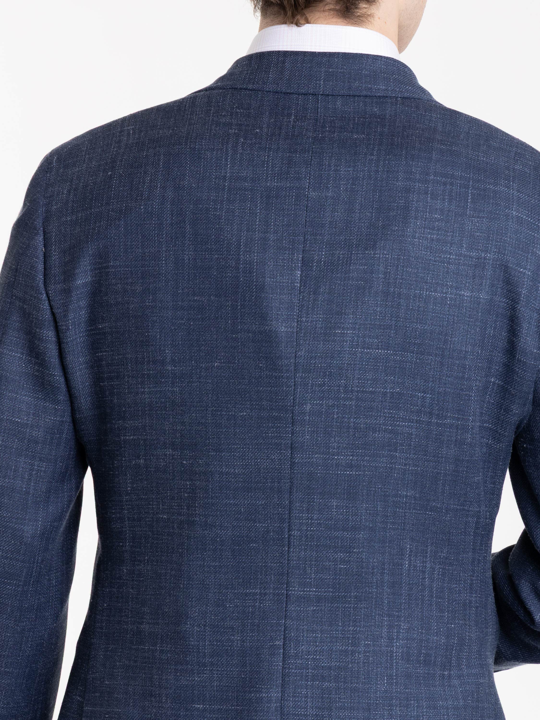 Blue Mantova Wool, Silk & Linen Sport Jacket