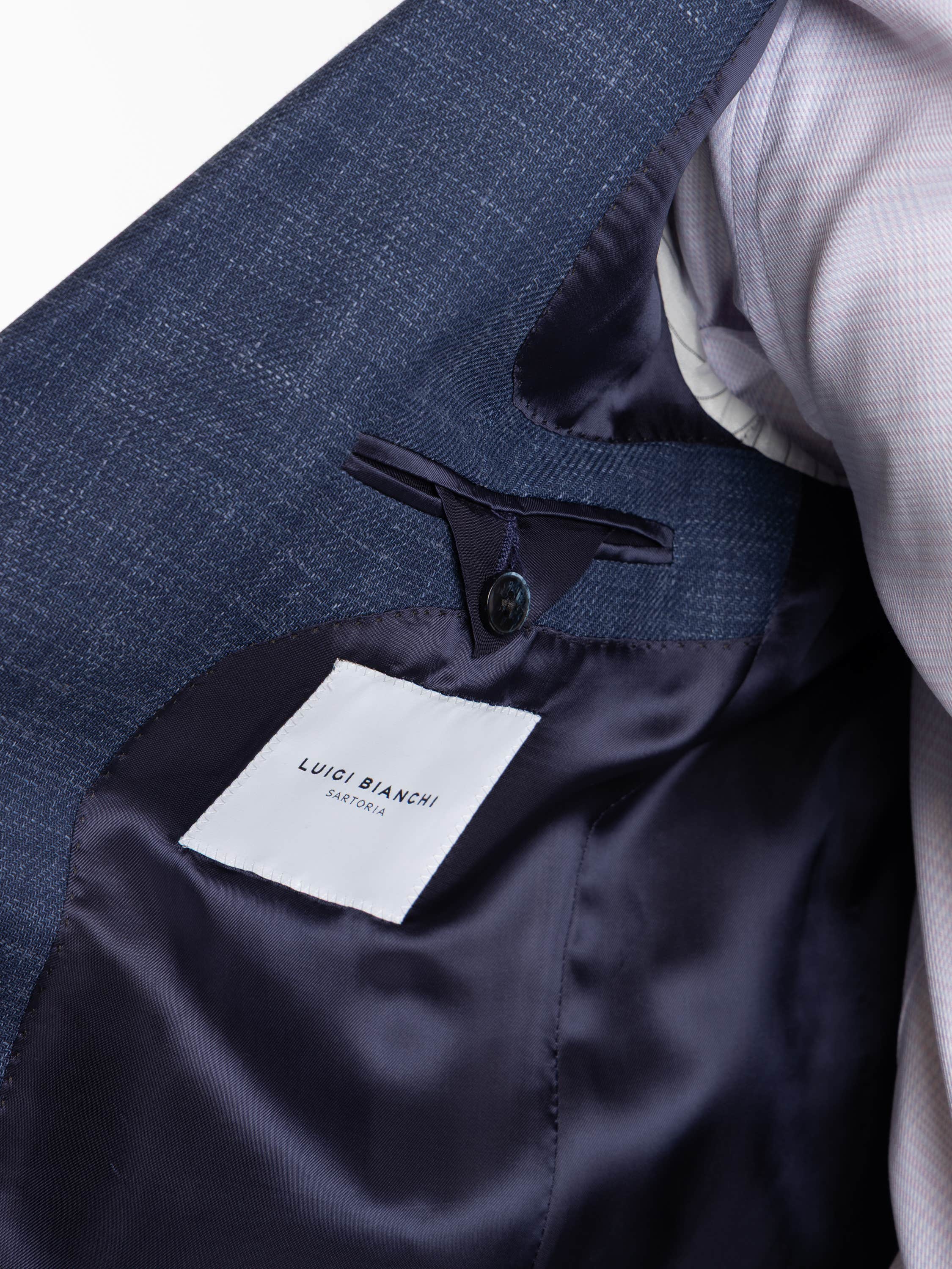 Blue Mantova Wool, Silk & Linen Sport Jacket