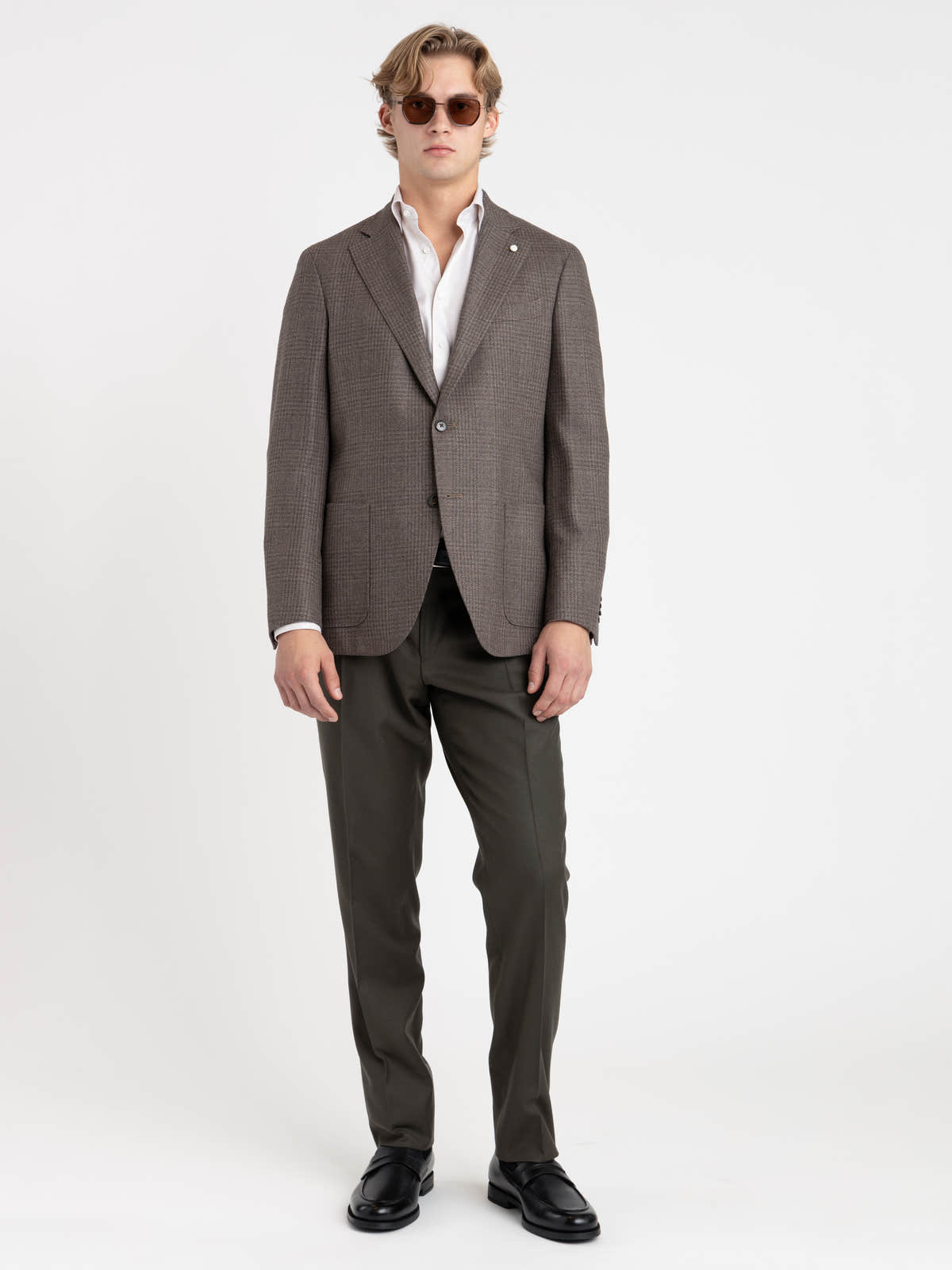 Brown Check Virgin Wool Dream Sport Jacket