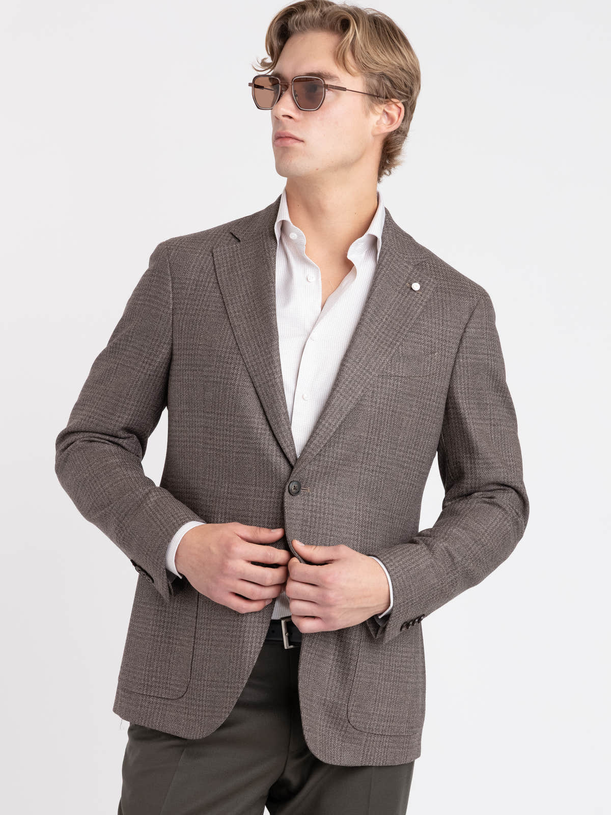 Brown Check Virgin Wool Dream Sport Jacket